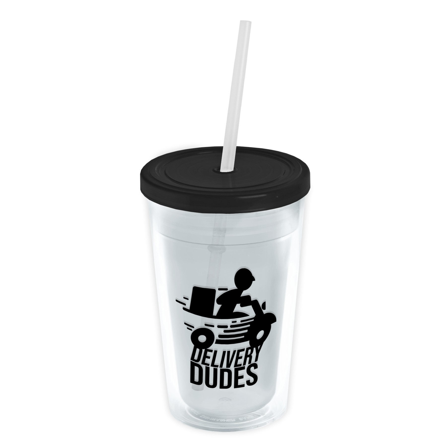 Picture of Garyline® Transparent Tumbler with Straw Lid - 16 oz.