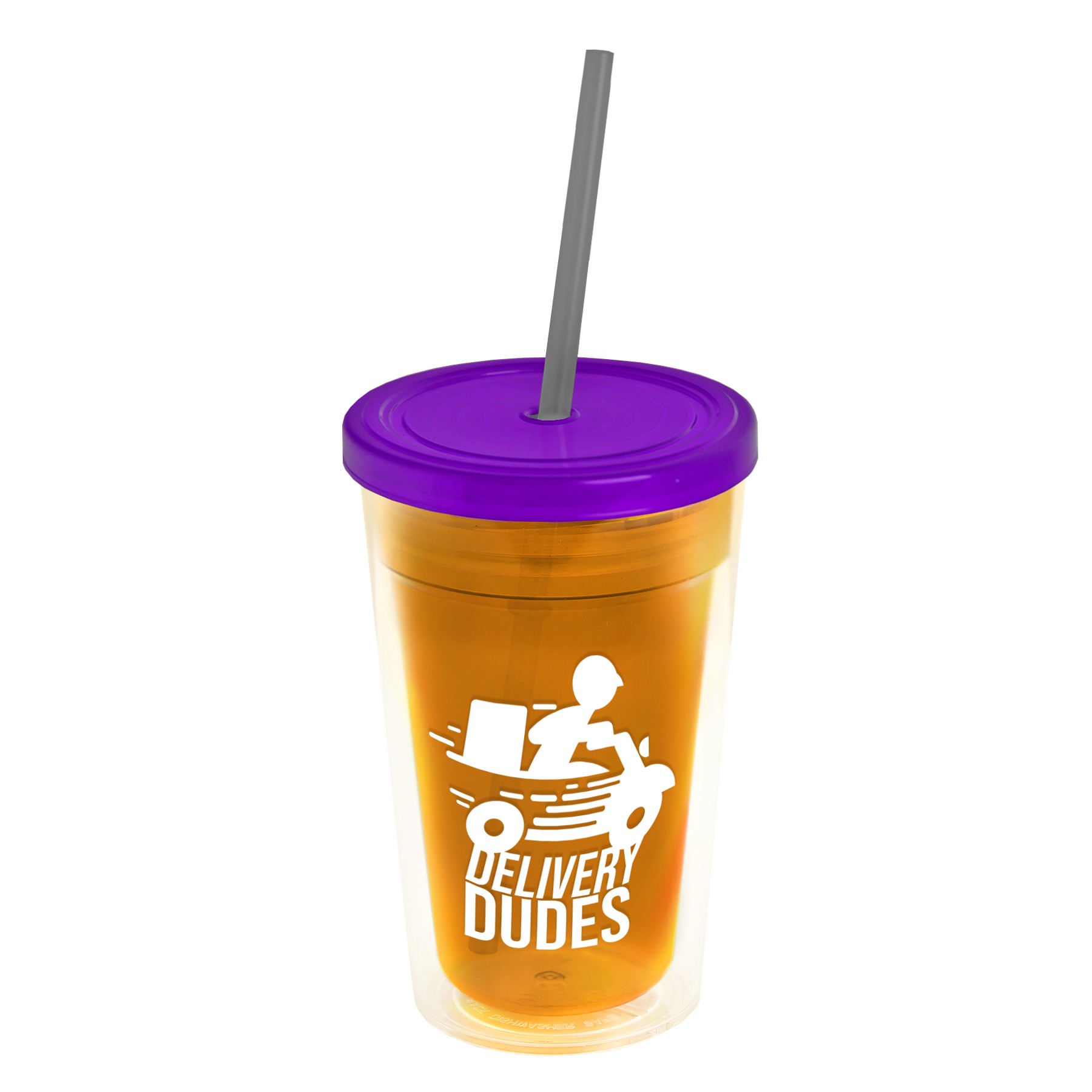 Picture of Garyline® Transparent Tumbler with Straw Lid - 16 oz.