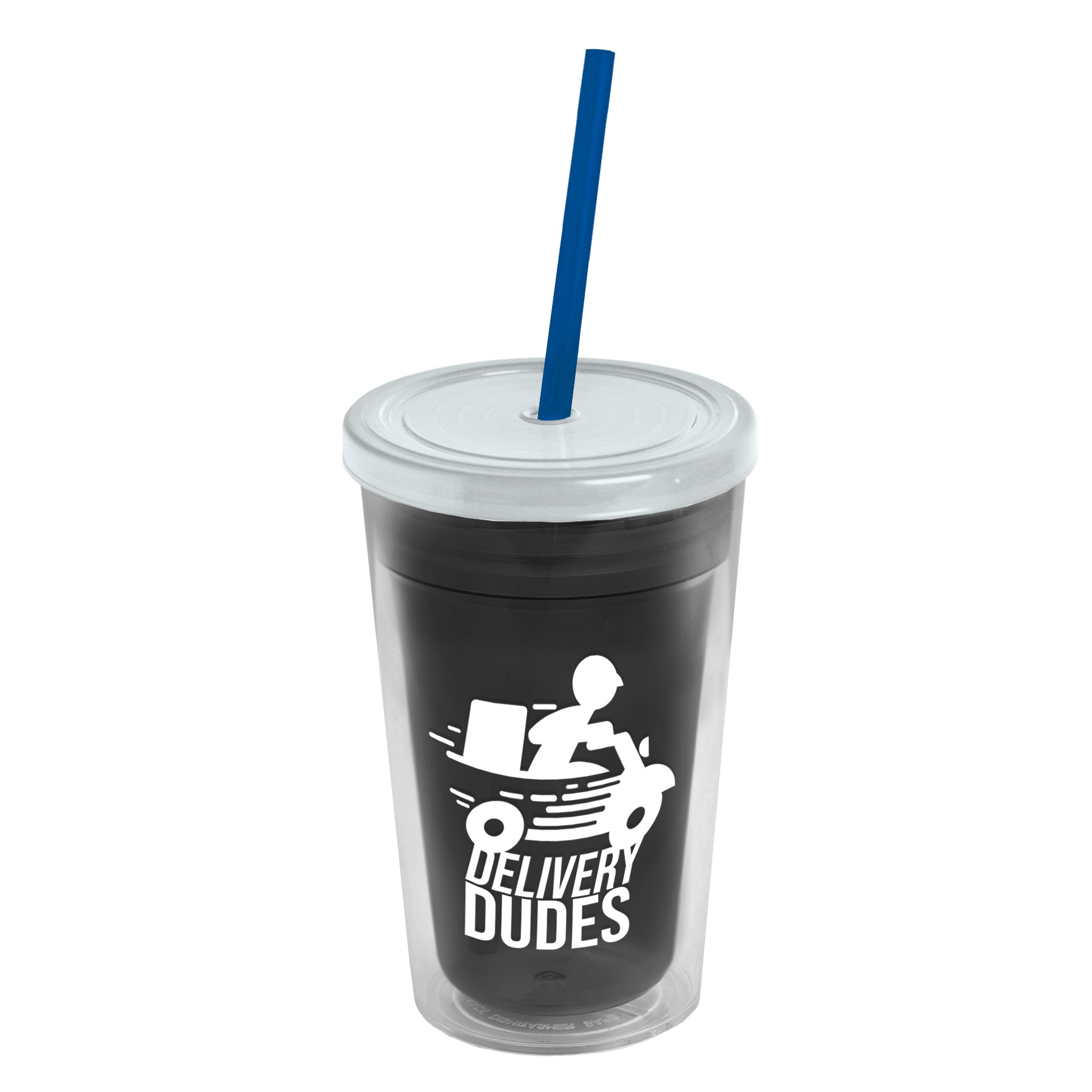 Picture of Garyline® Transparent Tumbler with Straw Lid - 16 oz.