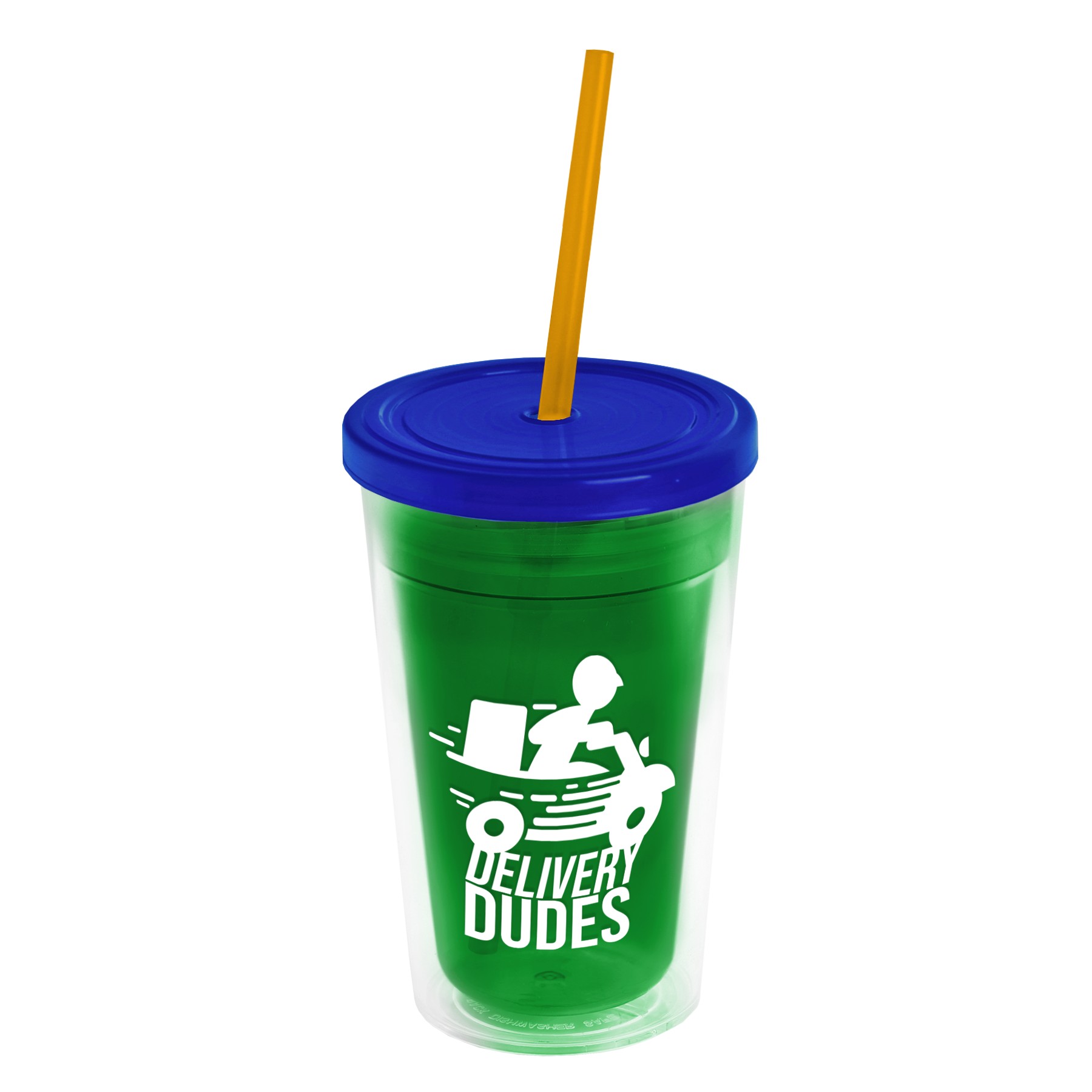 Picture of Garyline® Transparent Tumbler with Straw Lid - 16 oz.