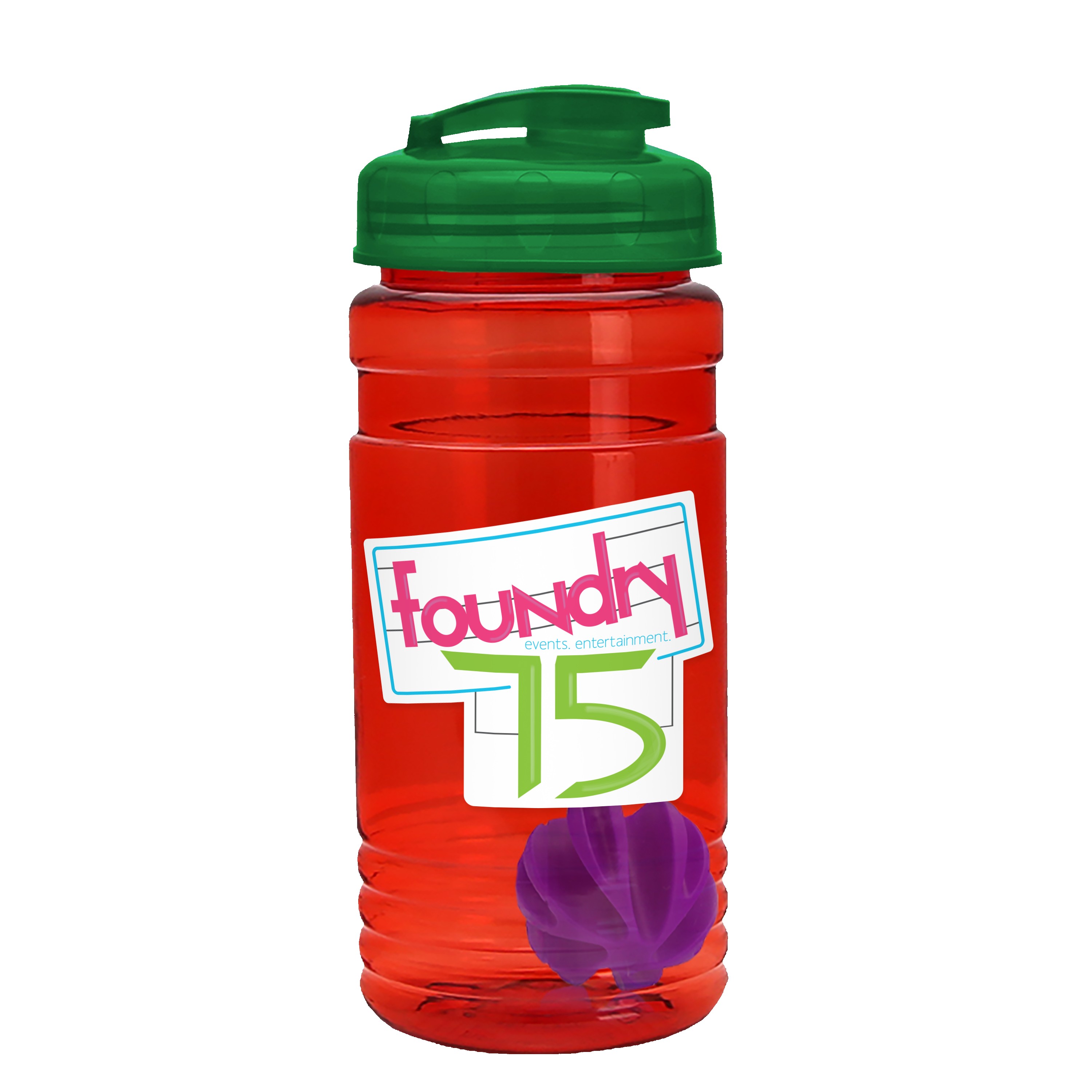 Picture of Garyline® Groove Tritan® Shaker Bottle with Flip-Top Lid and Mixing Ball - 20 oz.