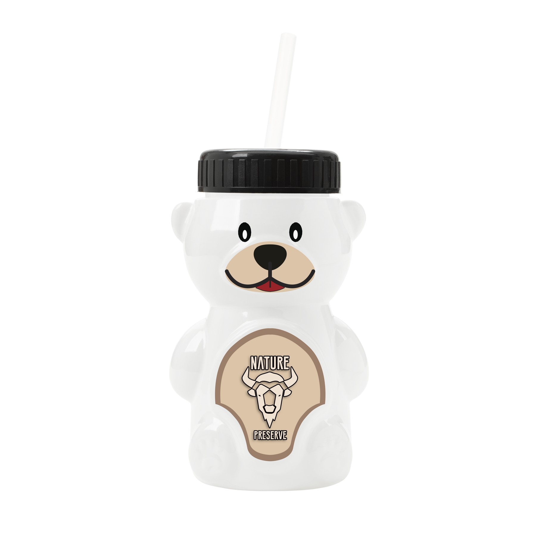 Picture of Garyline® Cubbie RPET Bottle with Straw Lid - 20 oz.