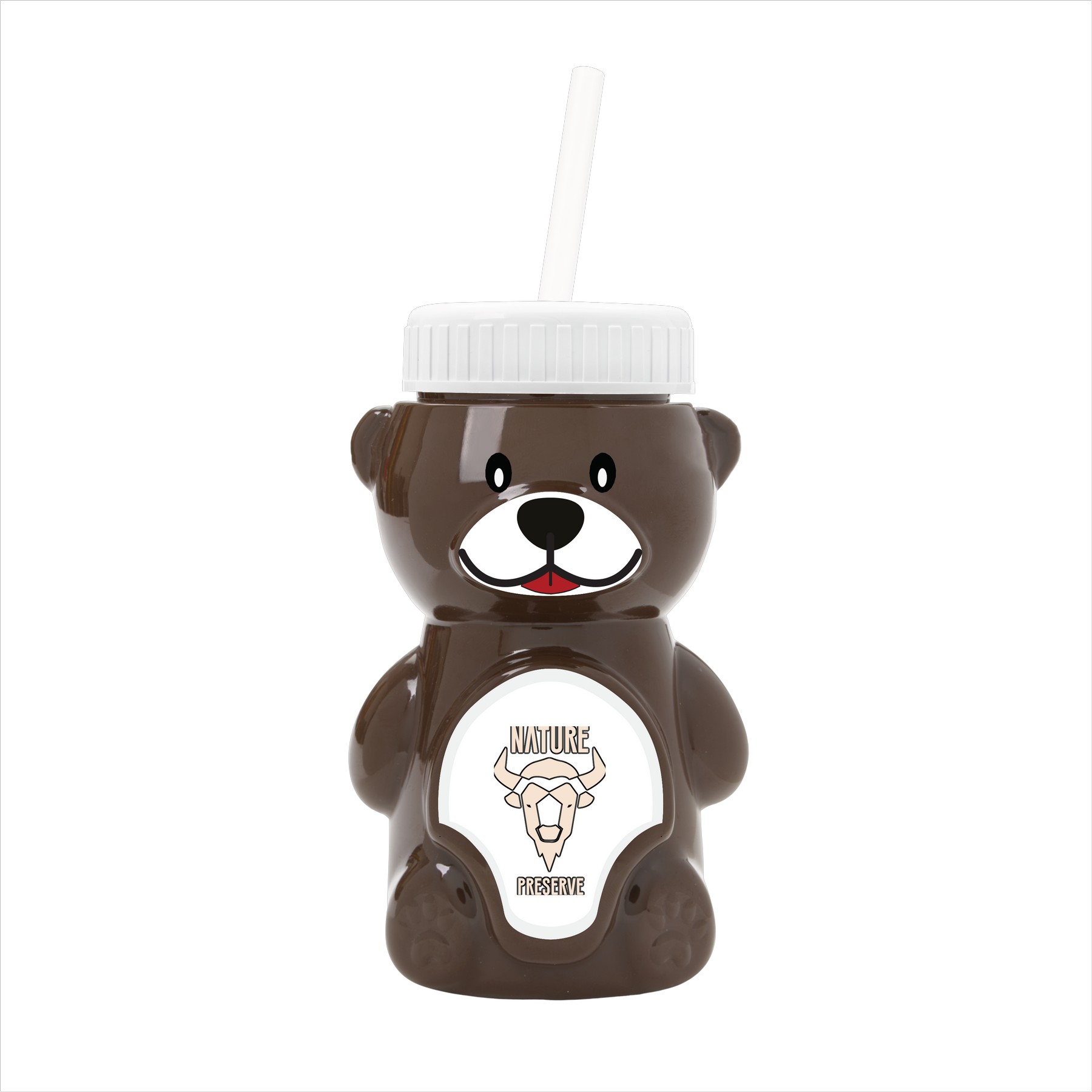 Picture of Garyline® Cubbie RPET Bottle with Straw Lid - 20 oz.
