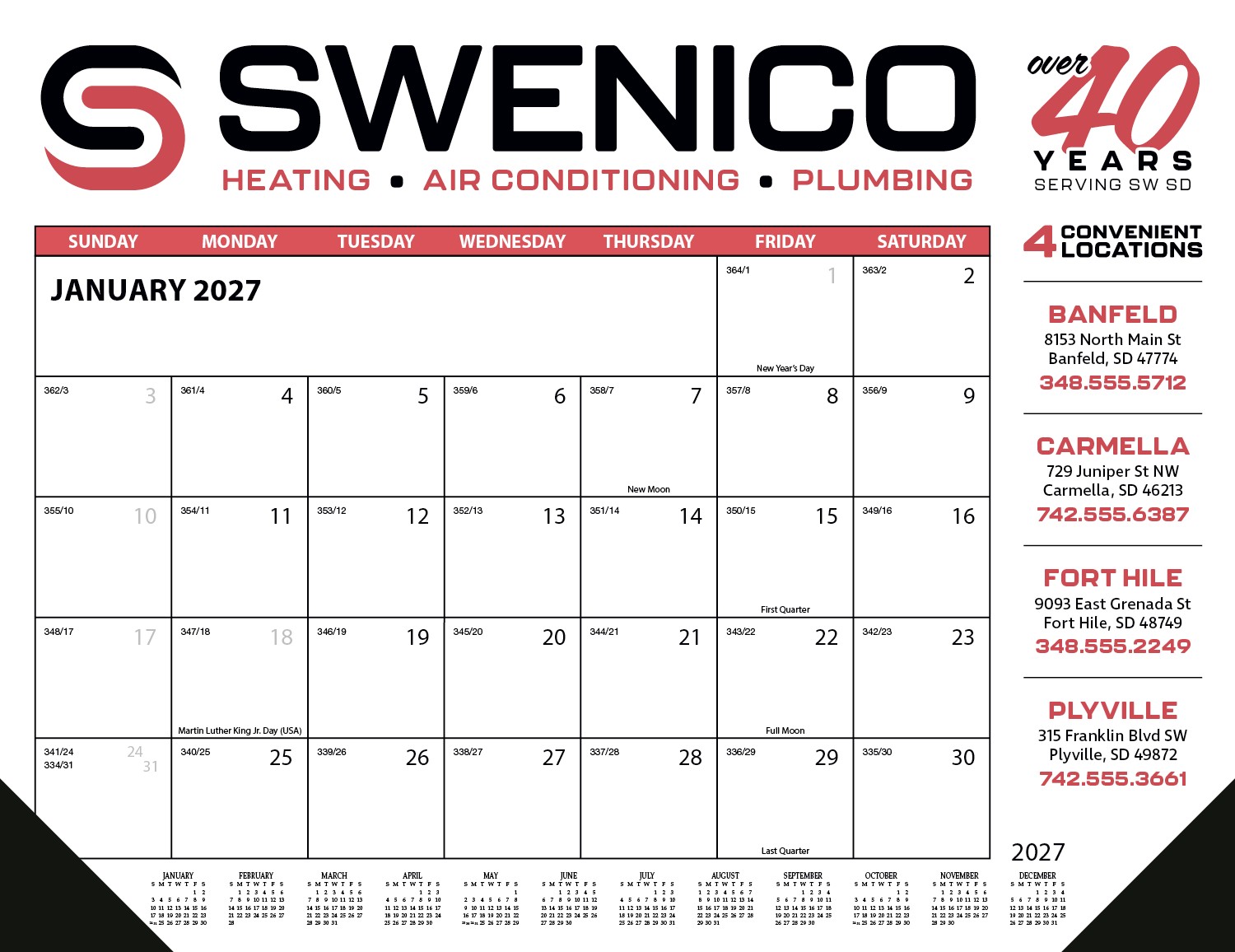 Picture of Skinner & Kennedy® Desk Pad Calendar