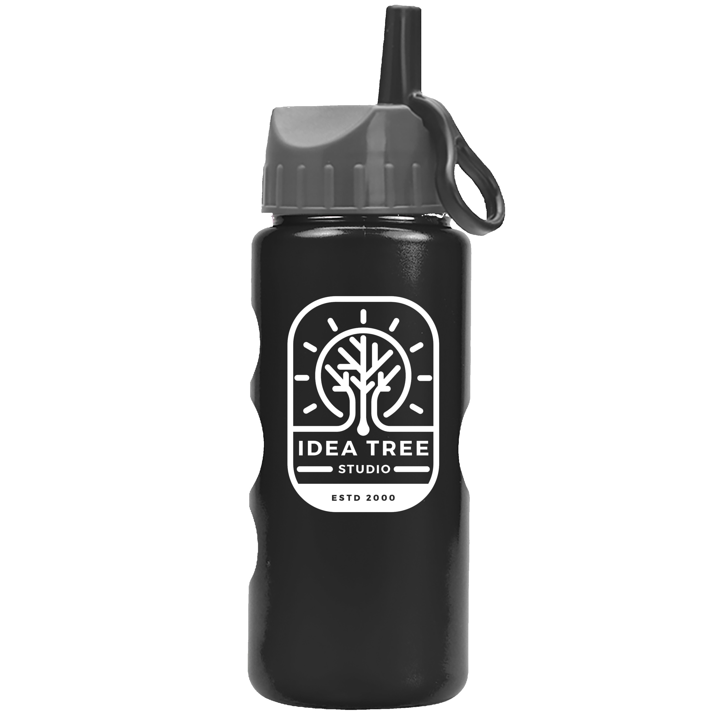 Picture of Garyline® Mini Peak Tritan® Metallike Bottle with Ring-Straw Lid - 22 oz.