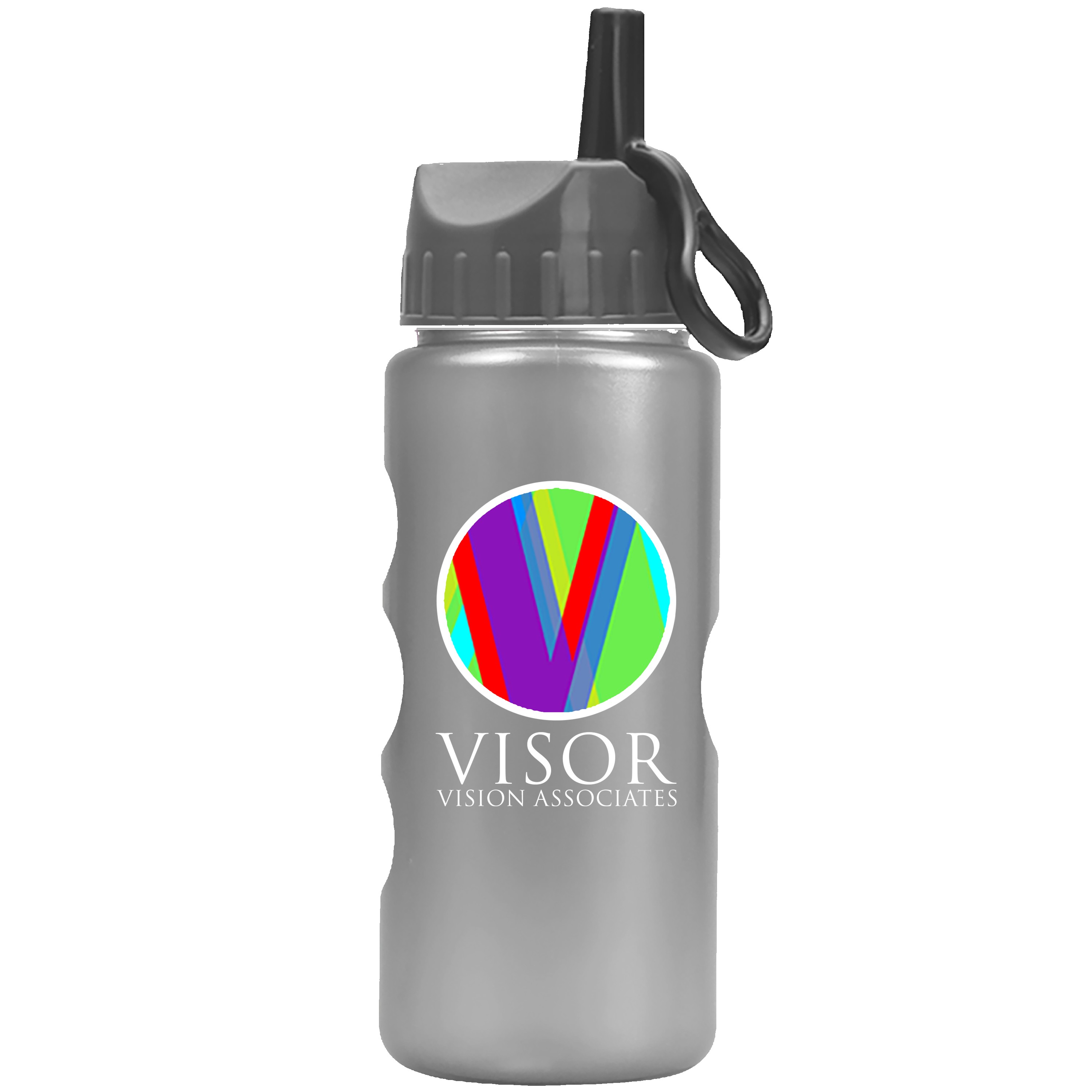 Picture of Garyline® Mini Peak Tritan® Metallike Bottle with Ring-Straw Lid - 22 oz.