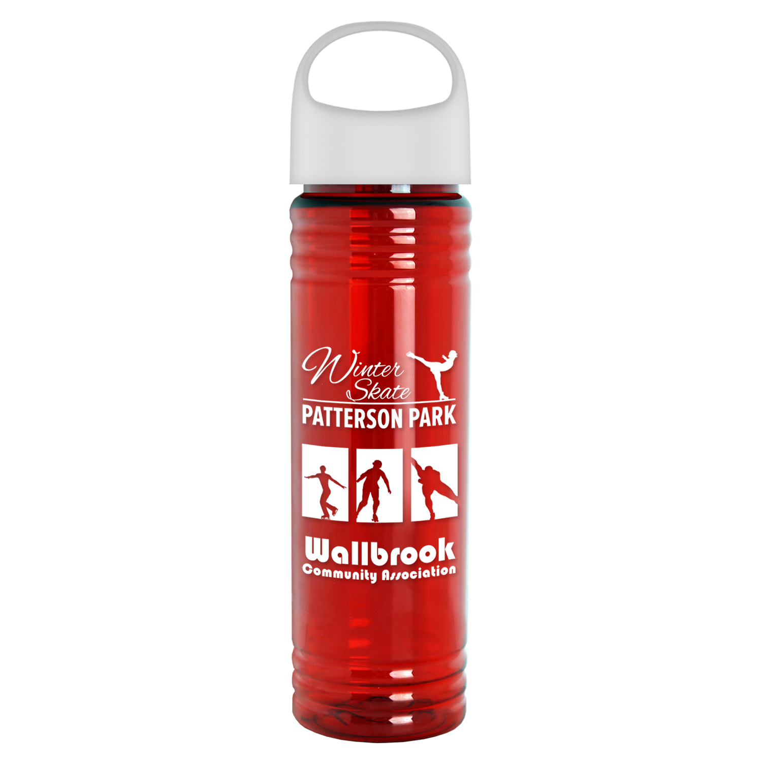 Picture of 24 Oz. Slim Fit Transparent Bottle w/Oval Crest Lid