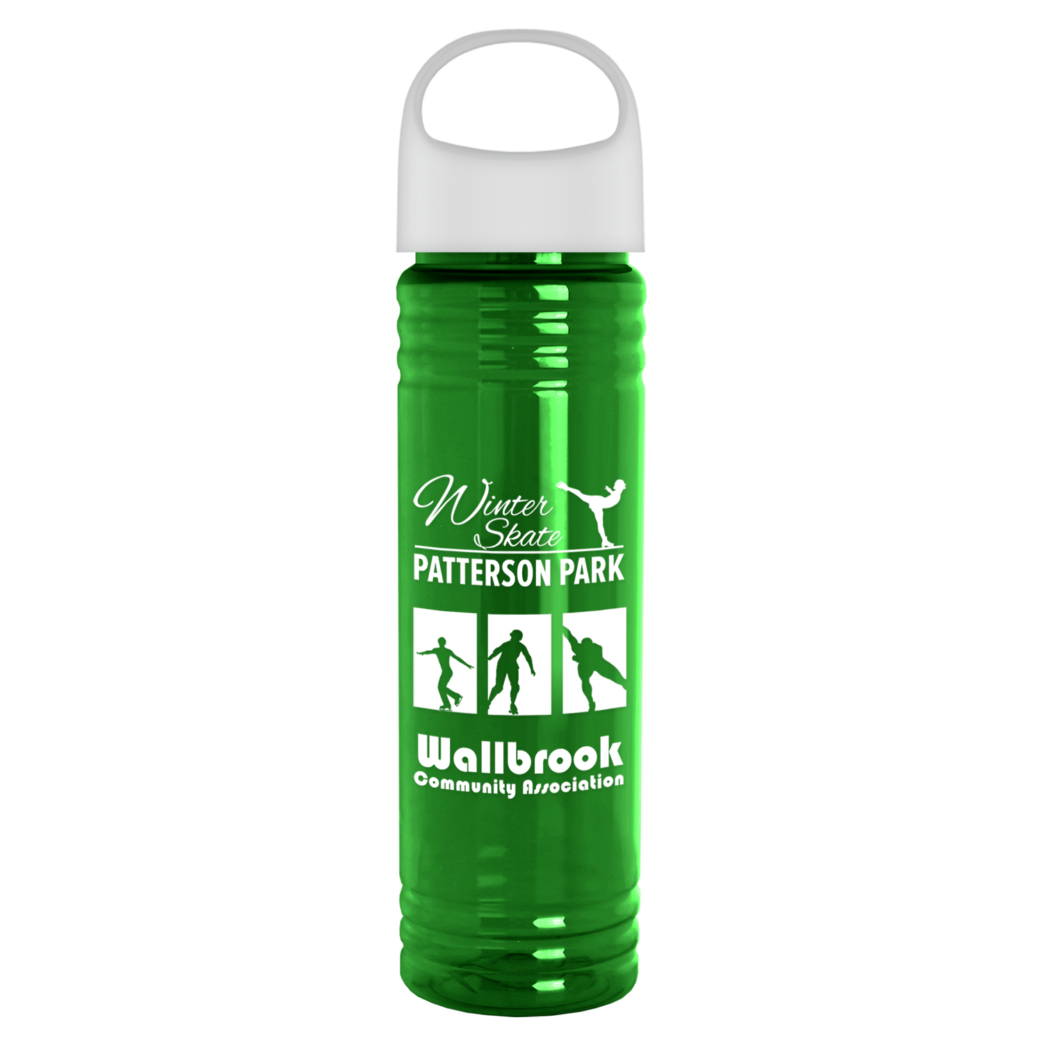 Picture of 24 Oz. Slim Fit Transparent Bottle w/Oval Crest Lid