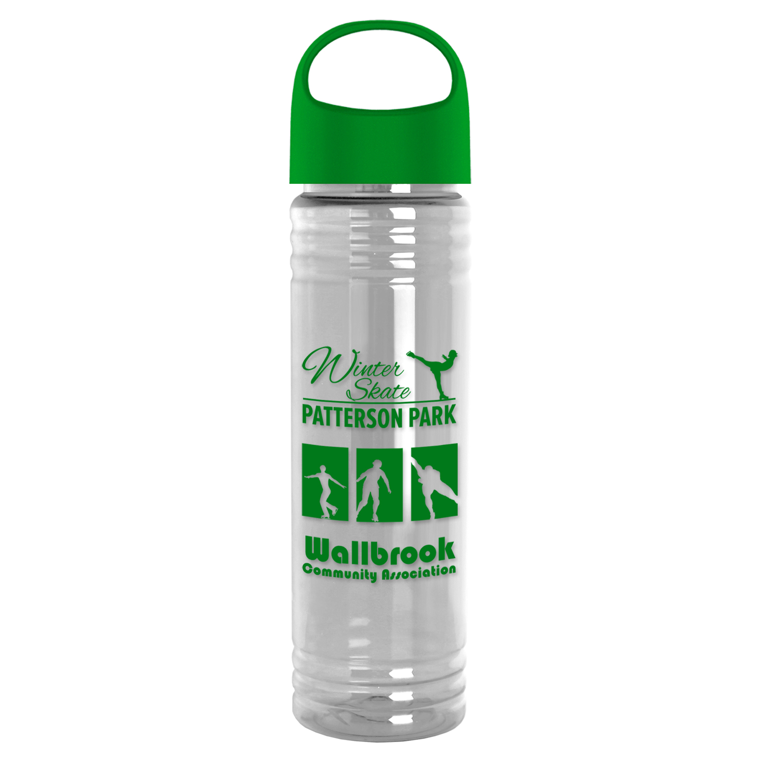 Picture of 24 Oz. Slim Fit Transparent Bottle w/Oval Crest Lid