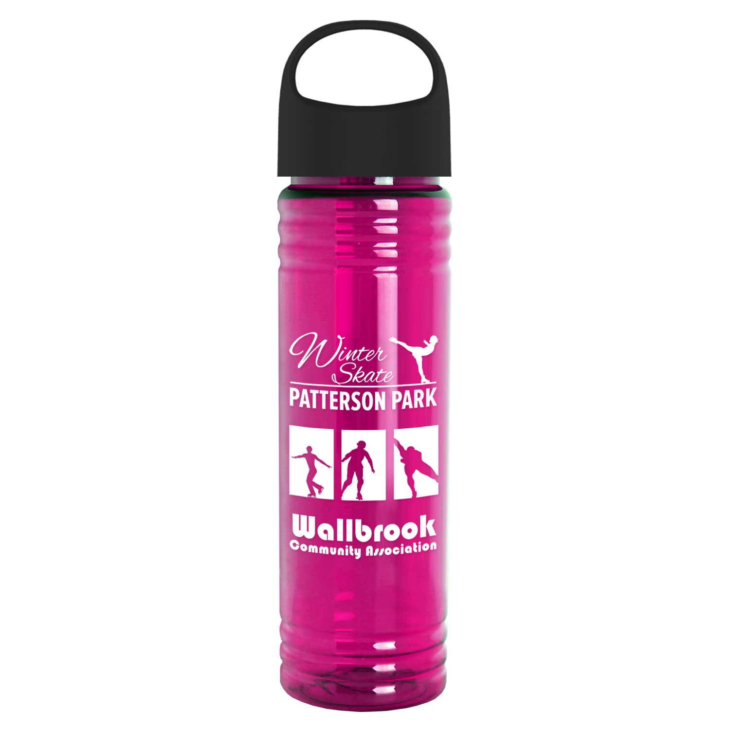 Picture of 24 Oz. Slim Fit Transparent Bottle w/Oval Crest Lid