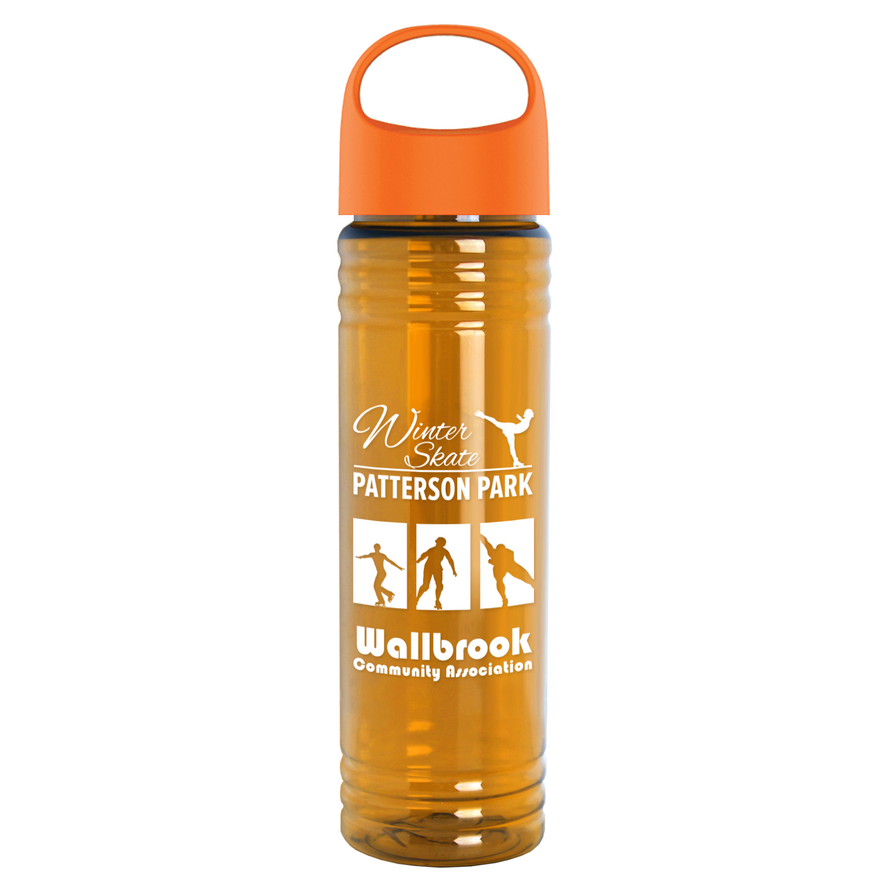 Picture of 24 Oz. Slim Fit Transparent Bottle w/Oval Crest Lid