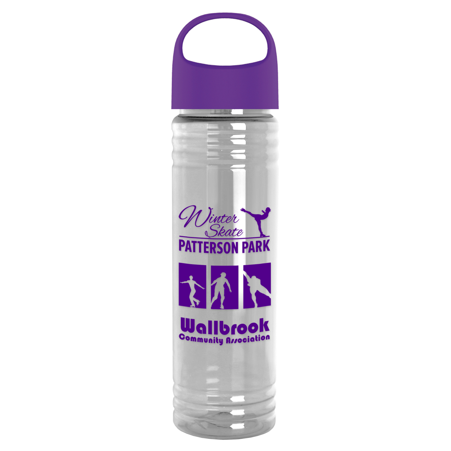 Picture of 24 Oz. Slim Fit Transparent Bottle w/Oval Crest Lid