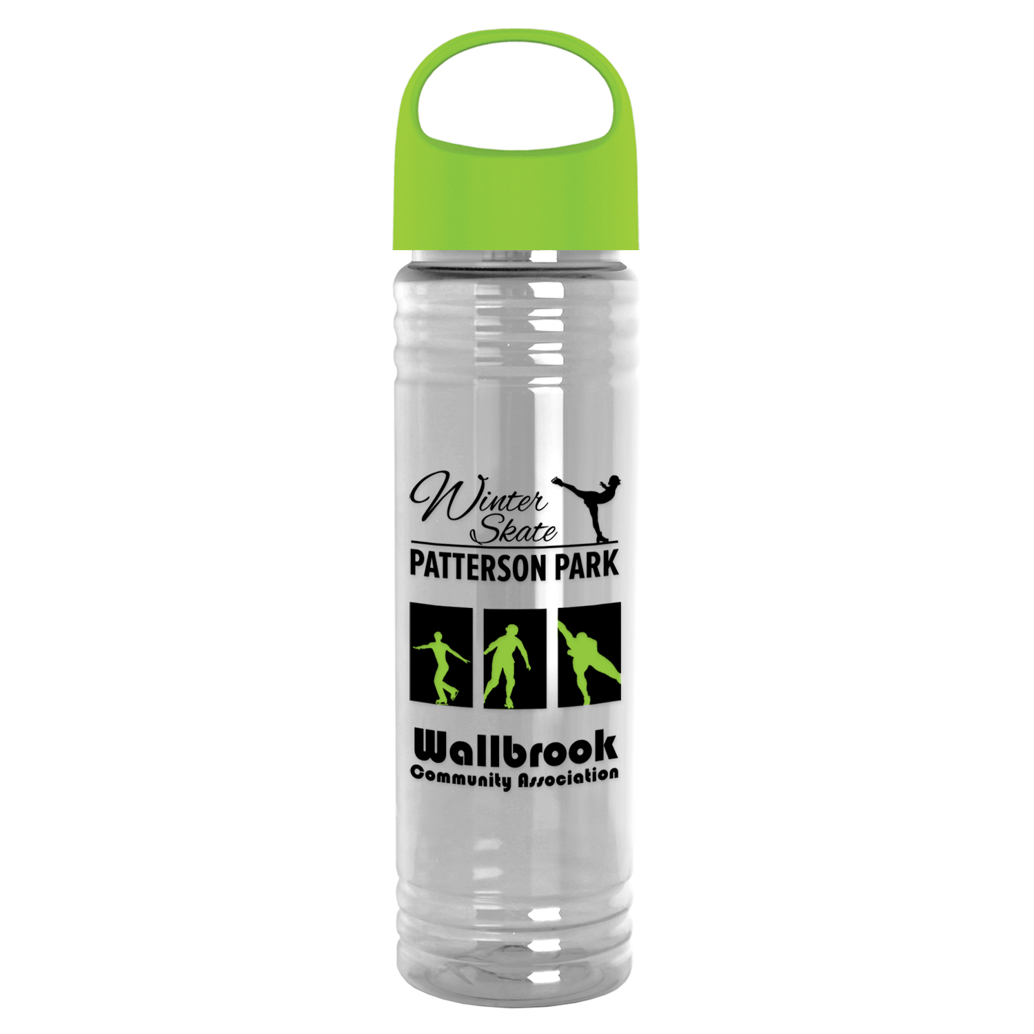 Picture of 24 Oz. Slim Fit Transparent Bottle w/Oval Crest Lid
