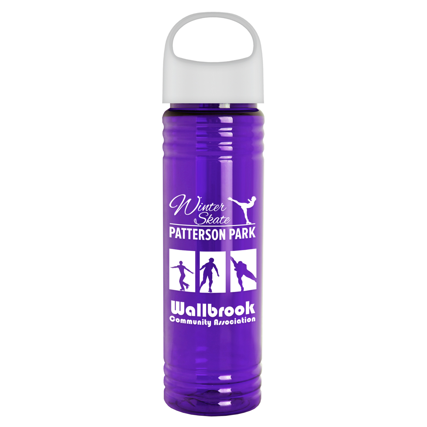 Picture of 24 Oz. Slim Fit Transparent Bottle w/Oval Crest Lid