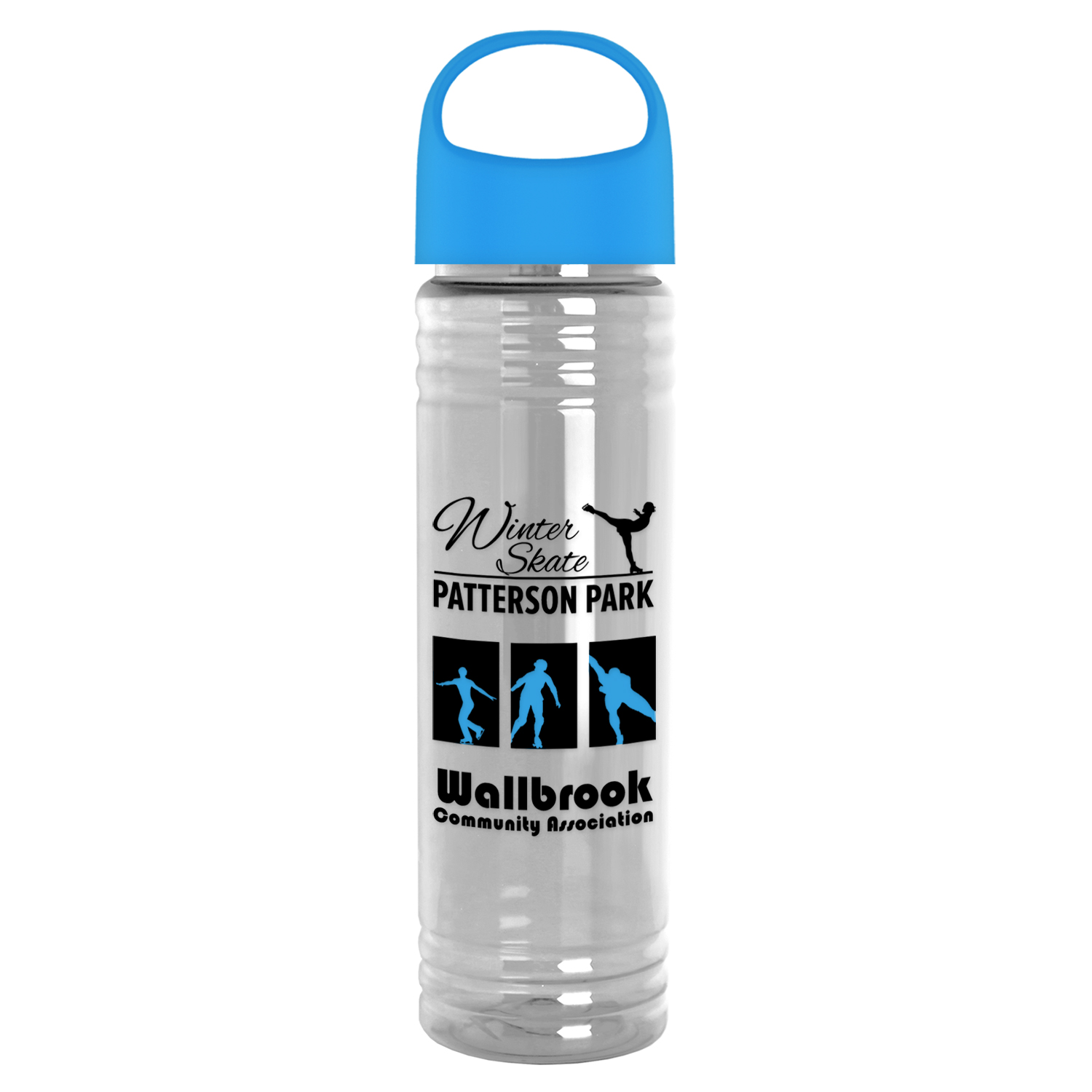 Picture of 24 Oz. Slim Fit Transparent Bottle w/Oval Crest Lid