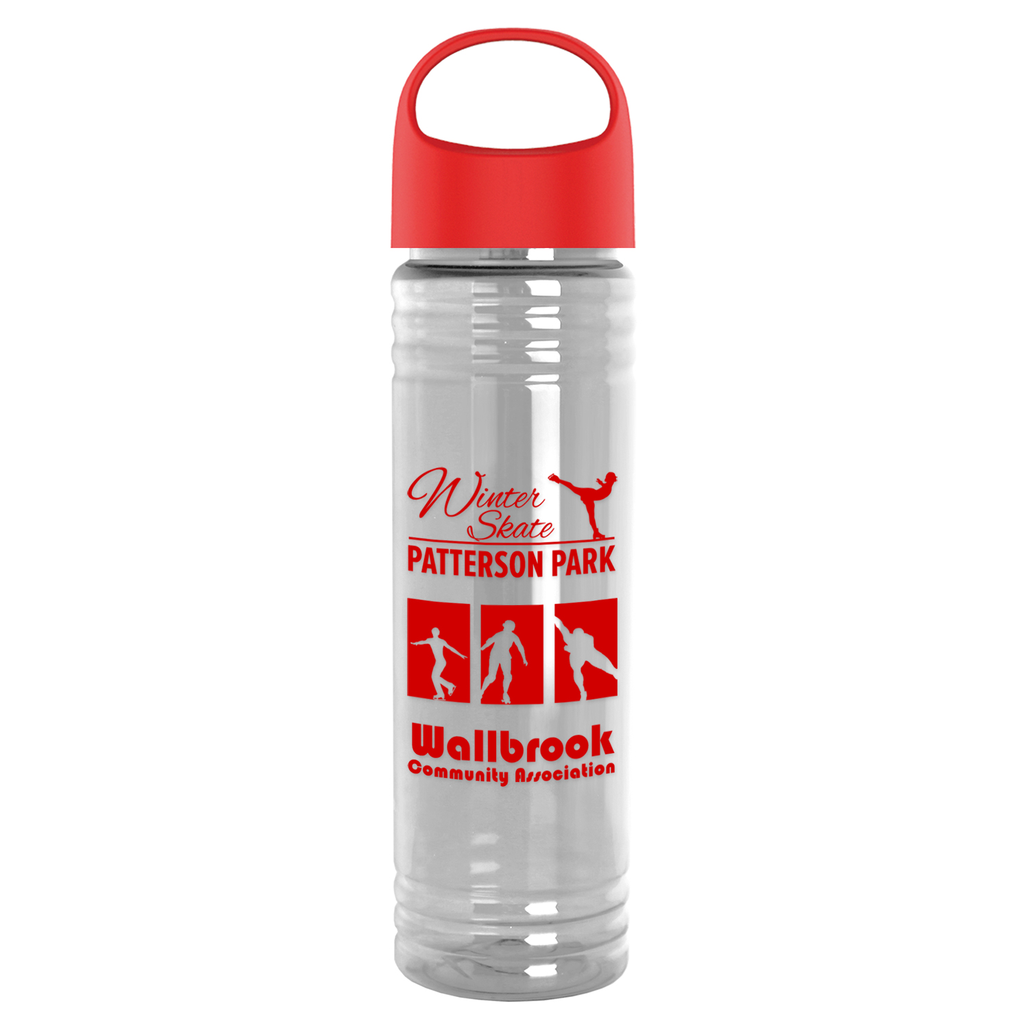 Picture of 24 Oz. Slim Fit Transparent Bottle w/Oval Crest Lid