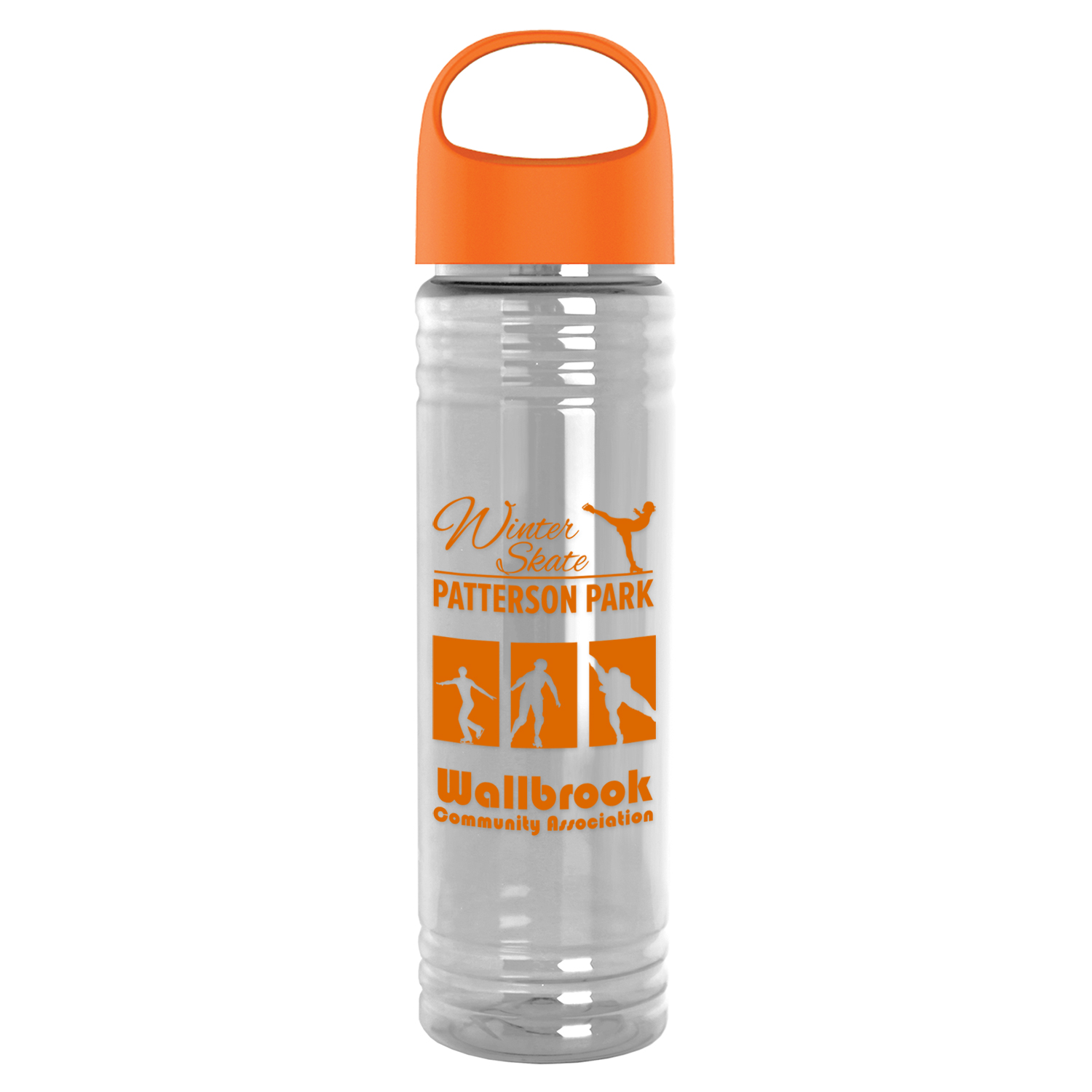 Picture of 24 Oz. Slim Fit Transparent Bottle w/Oval Crest Lid