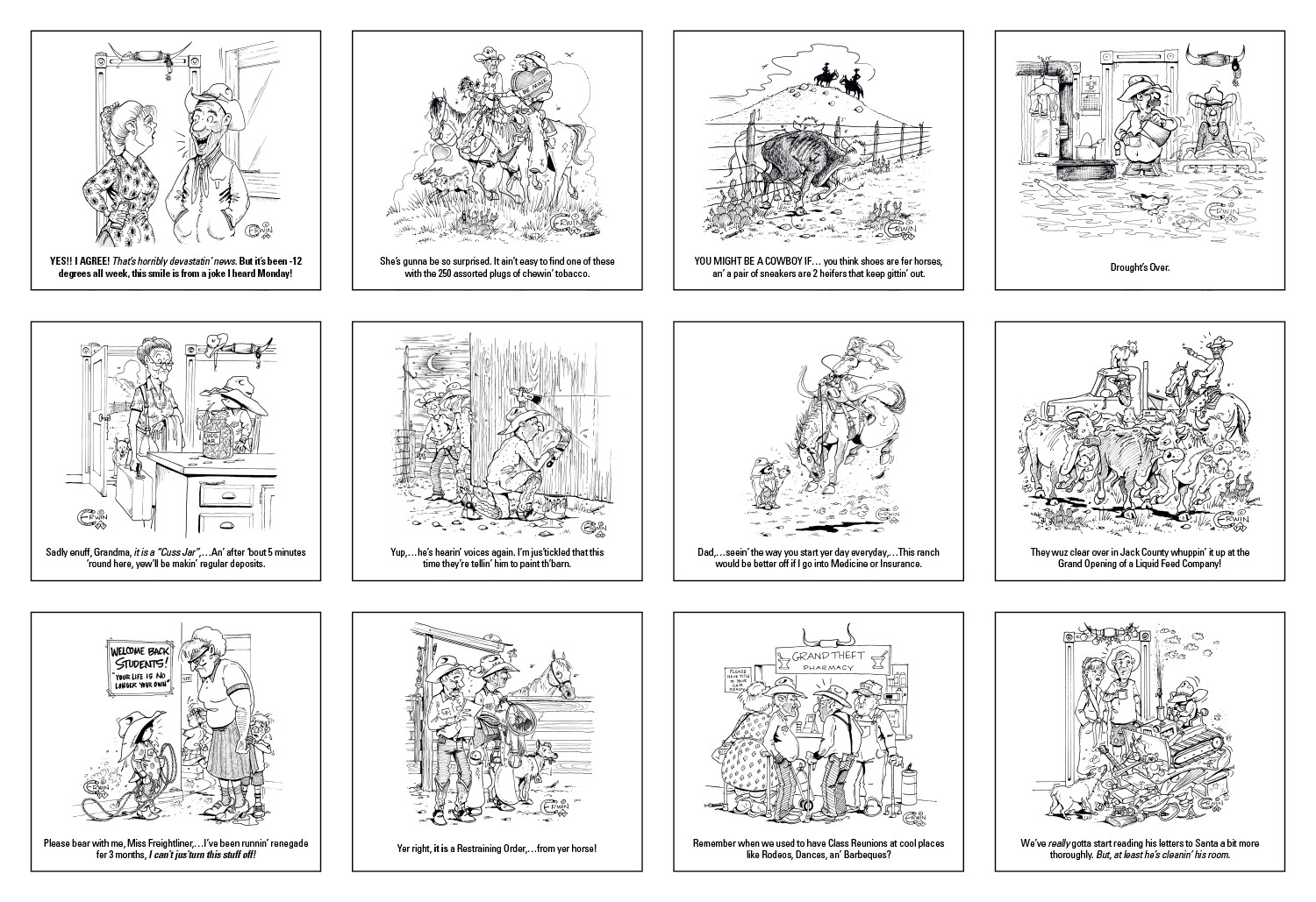 Picture of Triumph® Calendars Press-N-Stick Cowboy Calendar