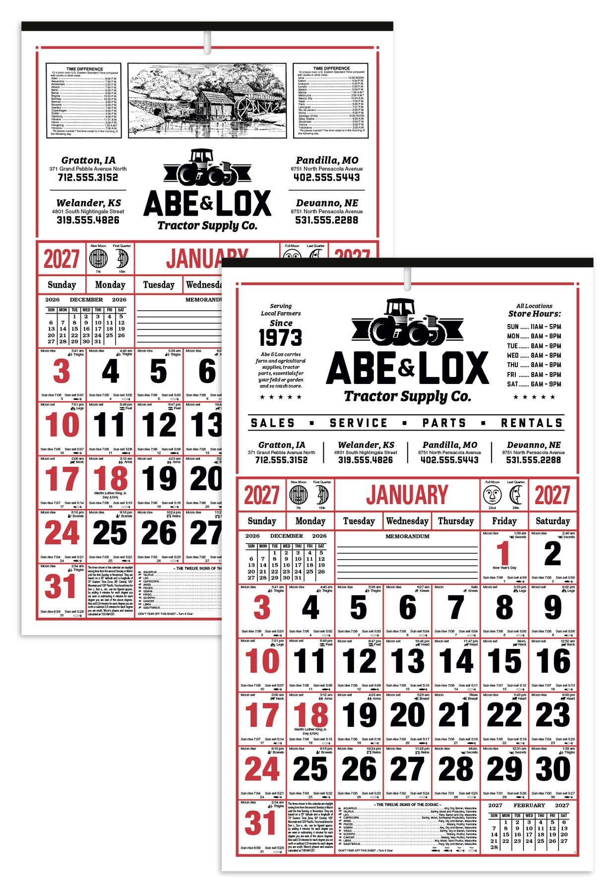 Picture of Skinner & Kennedy® 8-Sheet Almanac Calendar