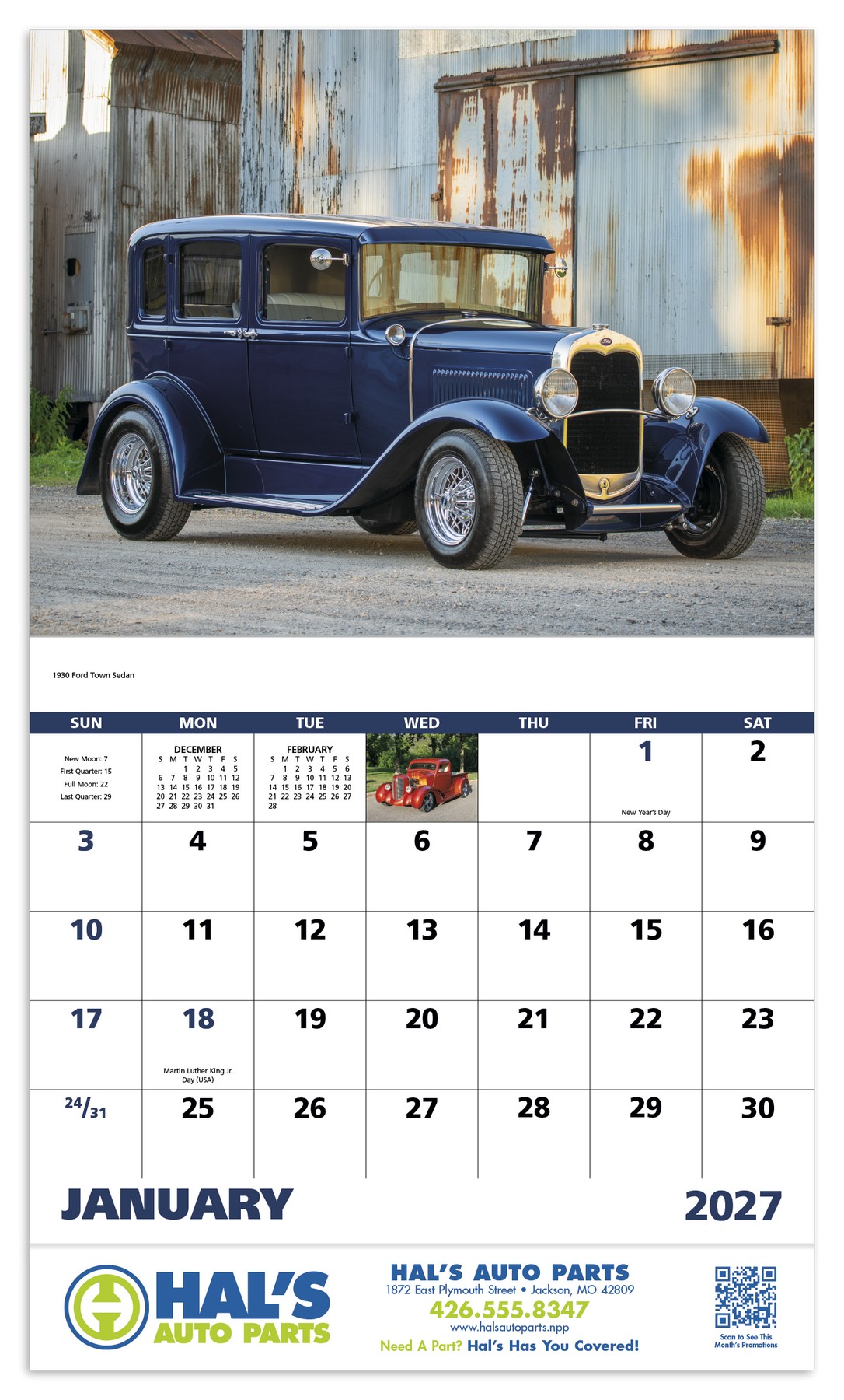 Picture of Good Value™ Street Rods - Stapled Calendar
