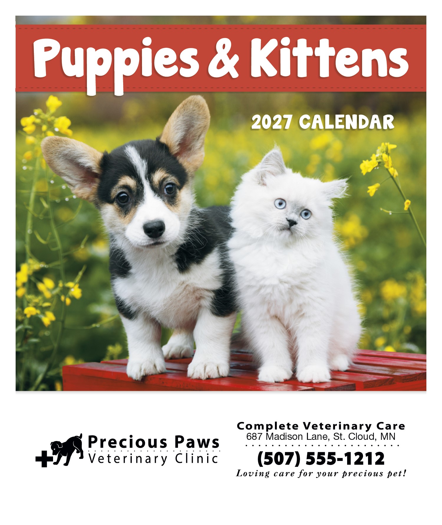 Picture of Good Value™ Puppies & Kittens - Mini Calendar