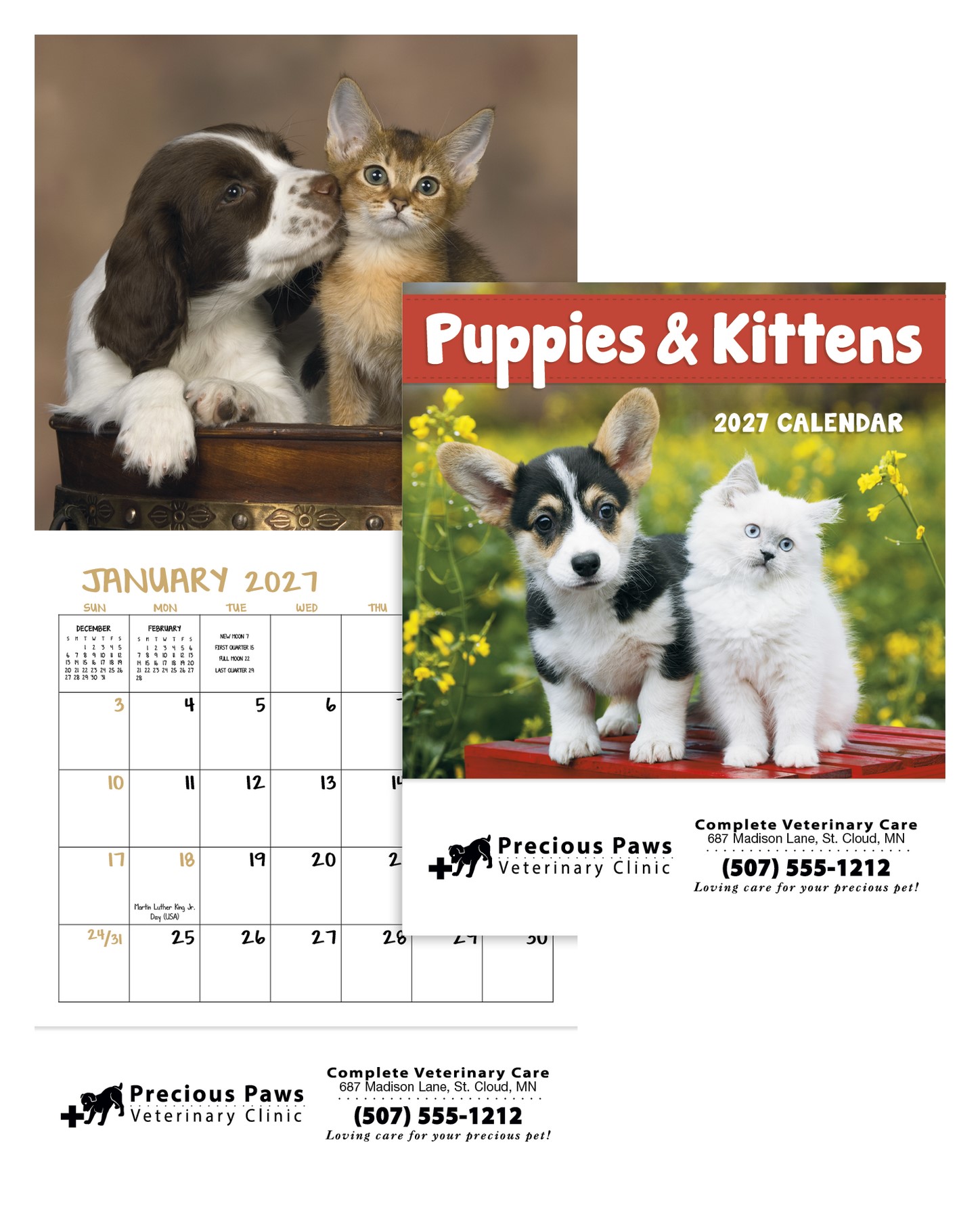 Picture of Good Value™ Puppies & Kittens - Mini Calendar