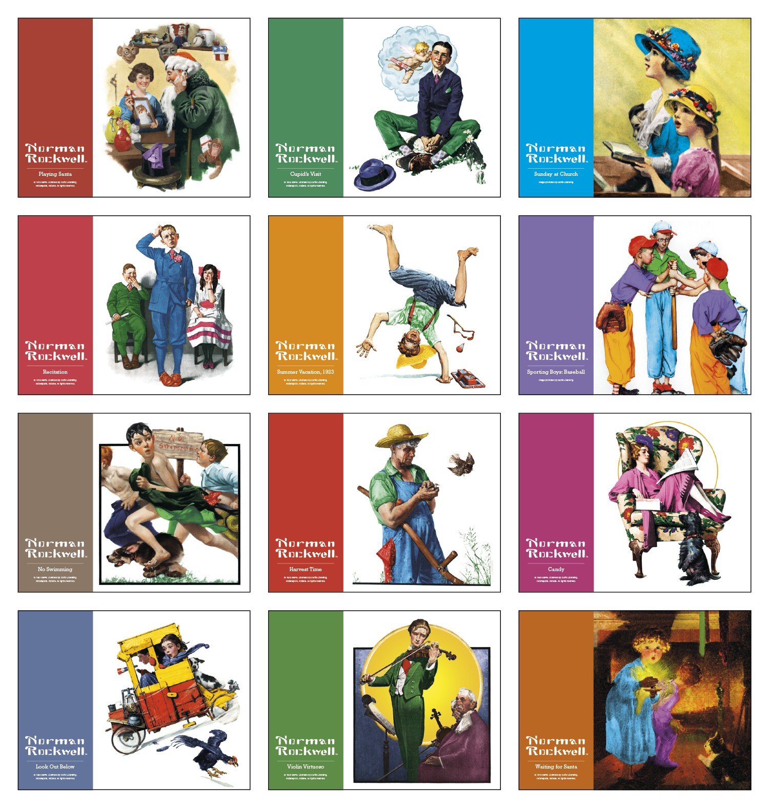 Picture of HotLine® Products Norman Rockwell Appointment Calendar - Stapled