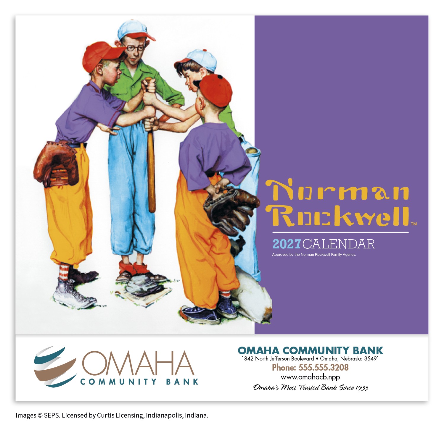 Picture of HotLine® Products Norman Rockwell Appointment Calendar - Stapled