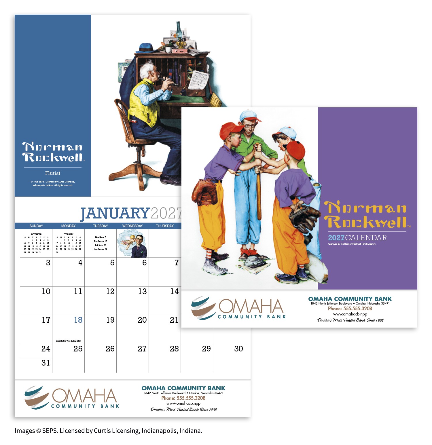 Picture of HotLine® Products Norman Rockwell Appointment Calendar - Stapled