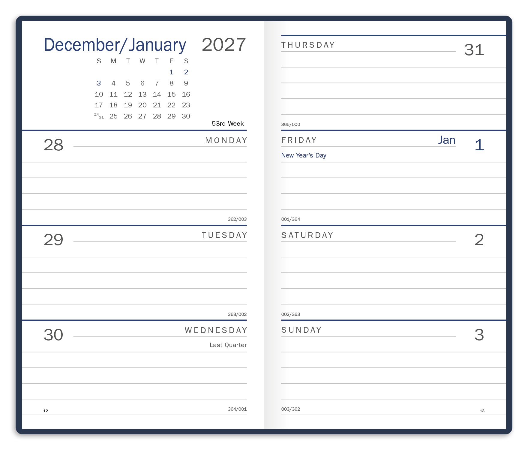Picture of Triumph® Calendars Standard Weekly Pocket Planner