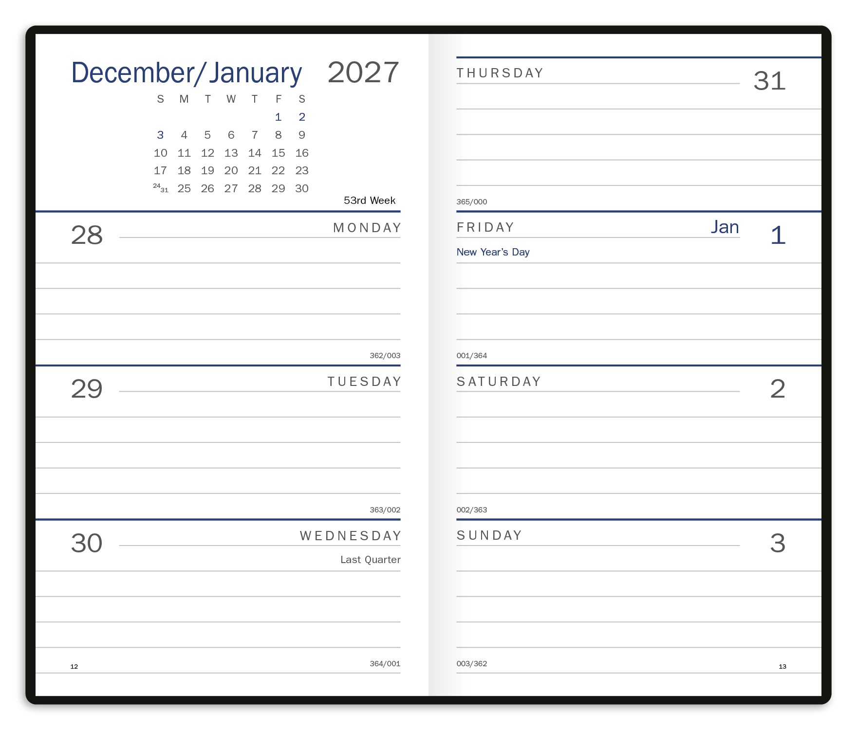 Picture of Triumph® Calendars Standard Weekly Pocket Planner