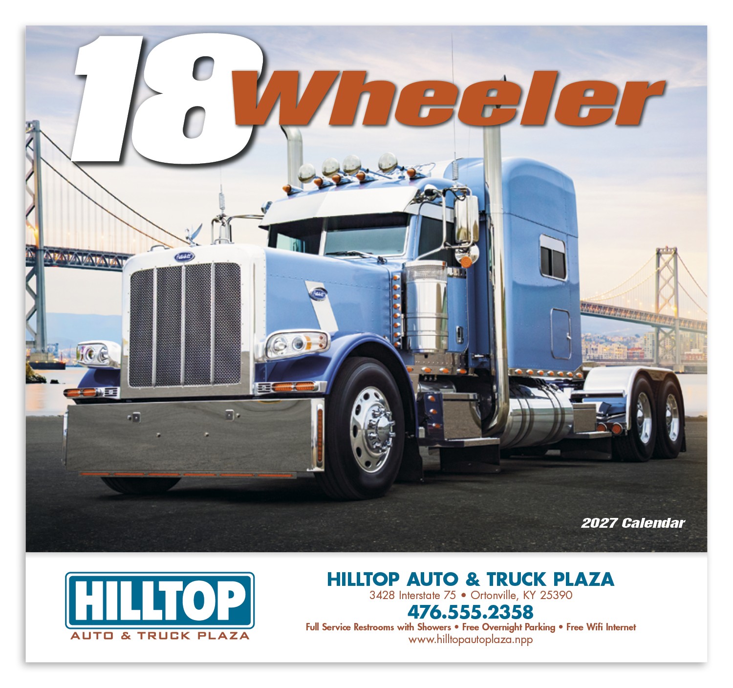 Picture of HotLine® Products 18-Wheeler Wall Appointment Calendar - Stapled