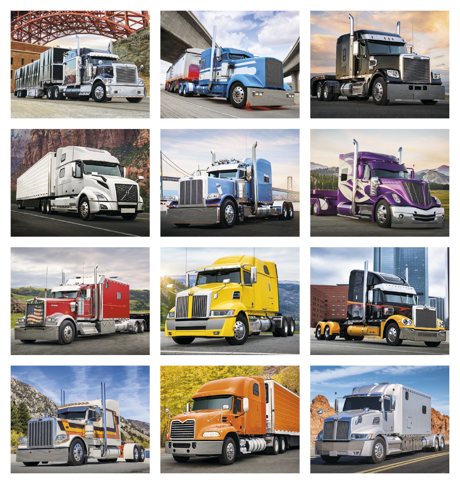 Picture of HotLine® Products 18-Wheeler Wall Appointment Calendar - Stapled