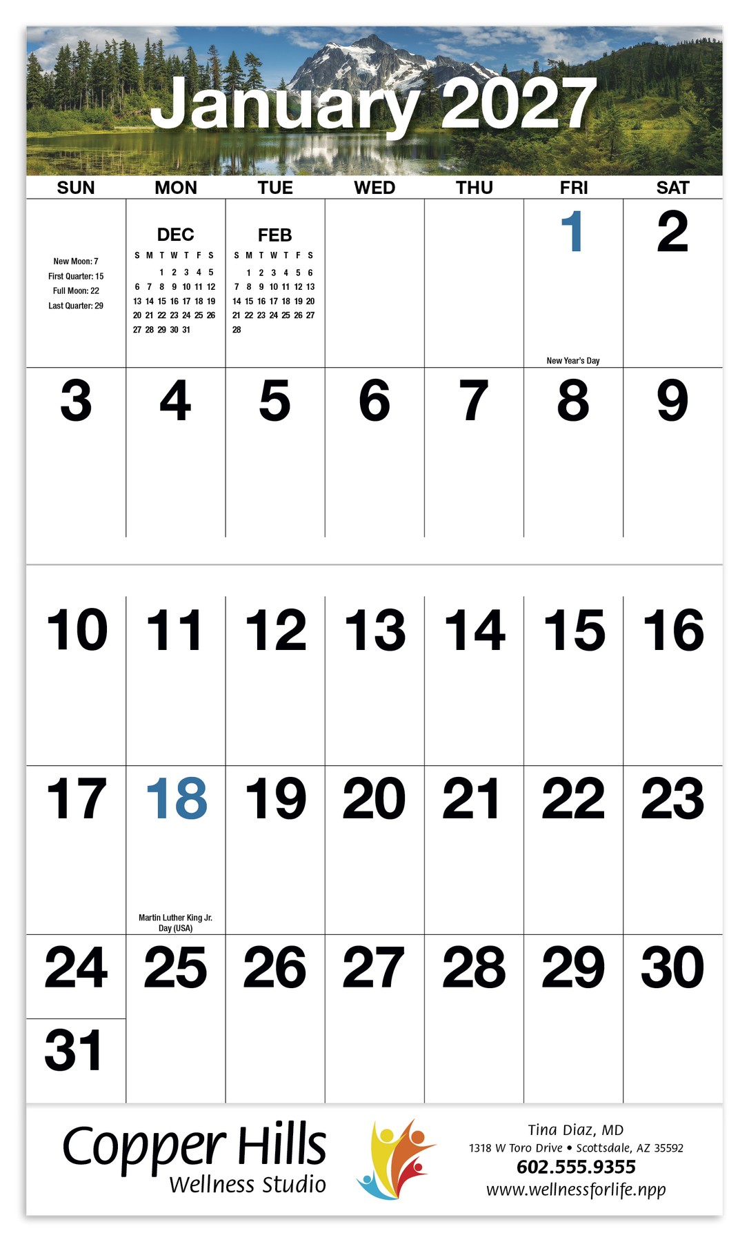 Picture of HotLine® Products Big Numbers Appointment Calendar - Stapled