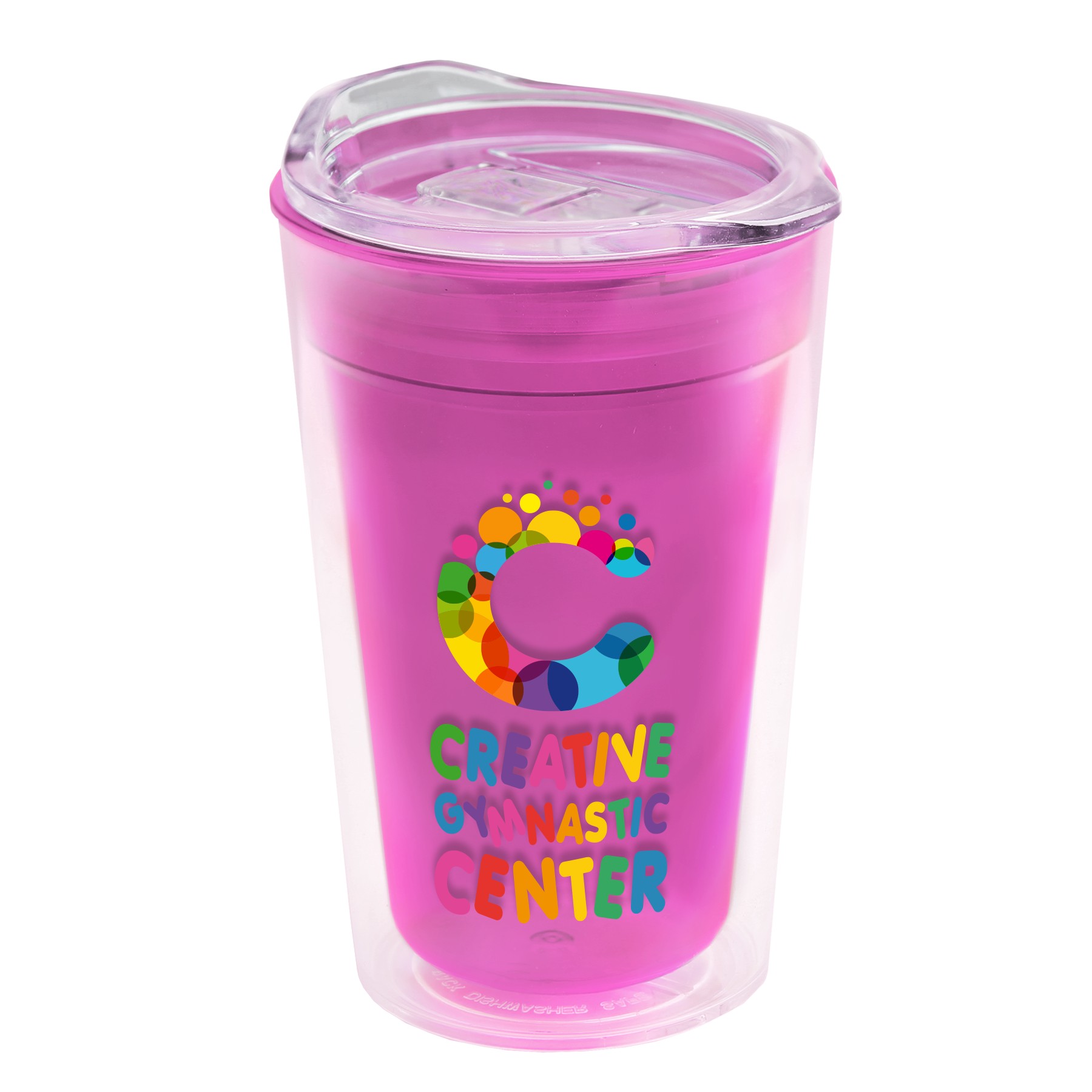 Picture of Garyline® Transparent Tumbler with Slider Lid - 14 oz.