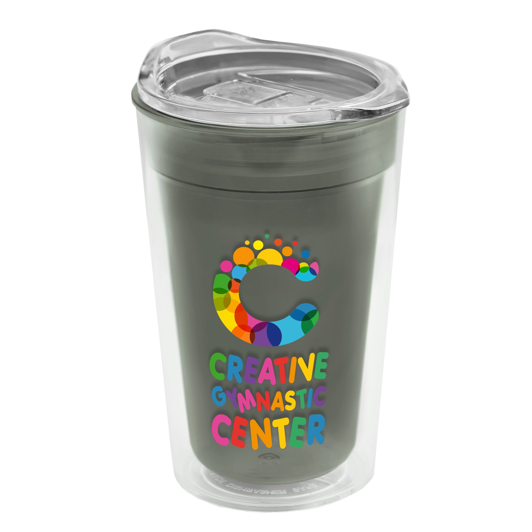 Picture of Garyline® Transparent Tumbler with Slider Lid - 14 oz.
