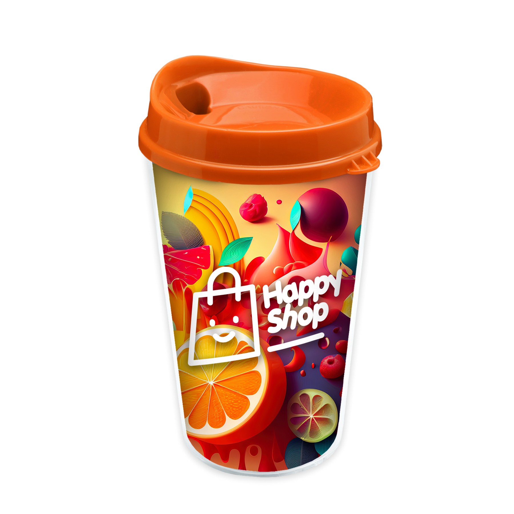 Picture of Garyline® Transparent Tumbler with Sip Lid and Full-Color Paper Insert - 16 oz.