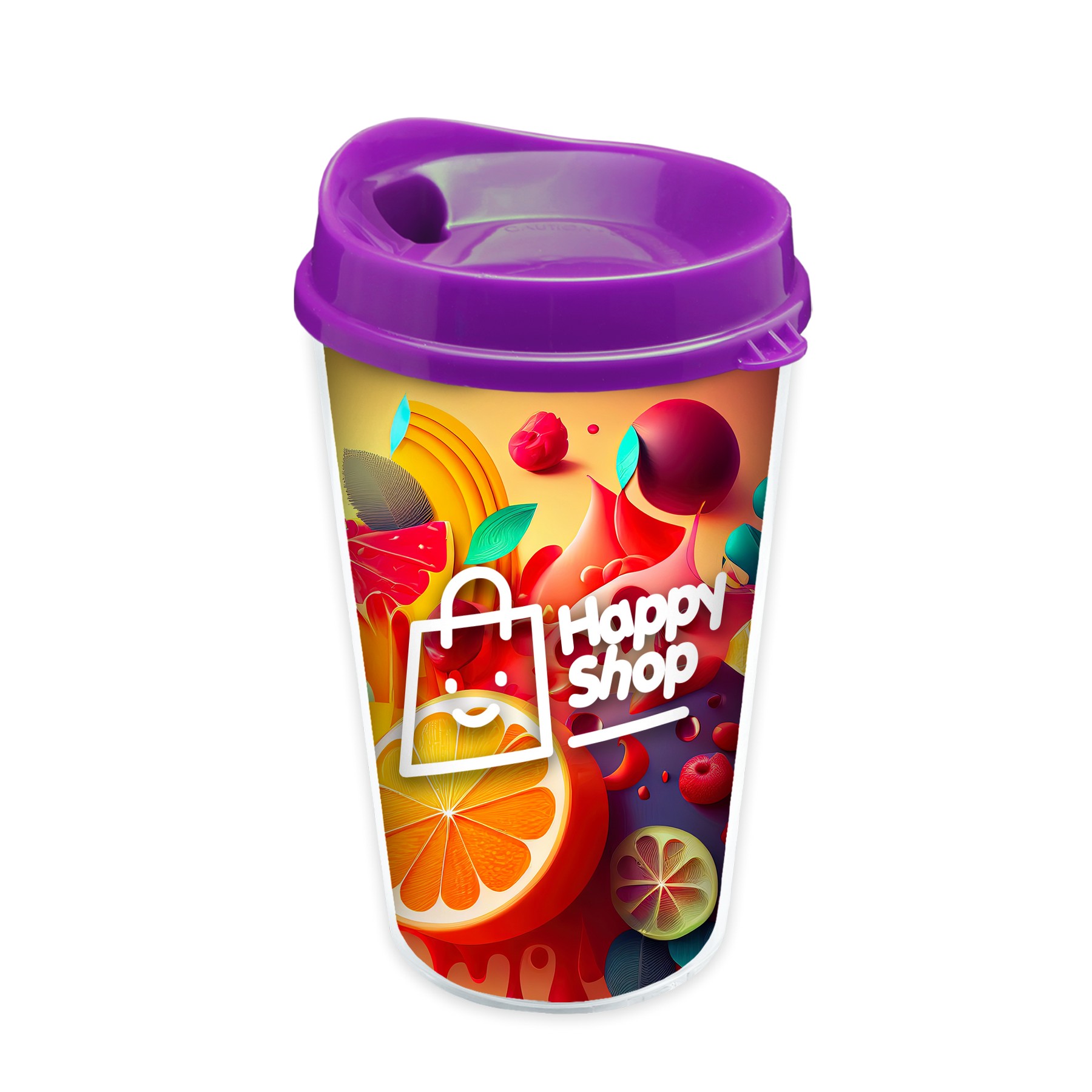 Picture of Garyline® Transparent Tumbler with Sip Lid and Full-Color Paper Insert - 16 oz.