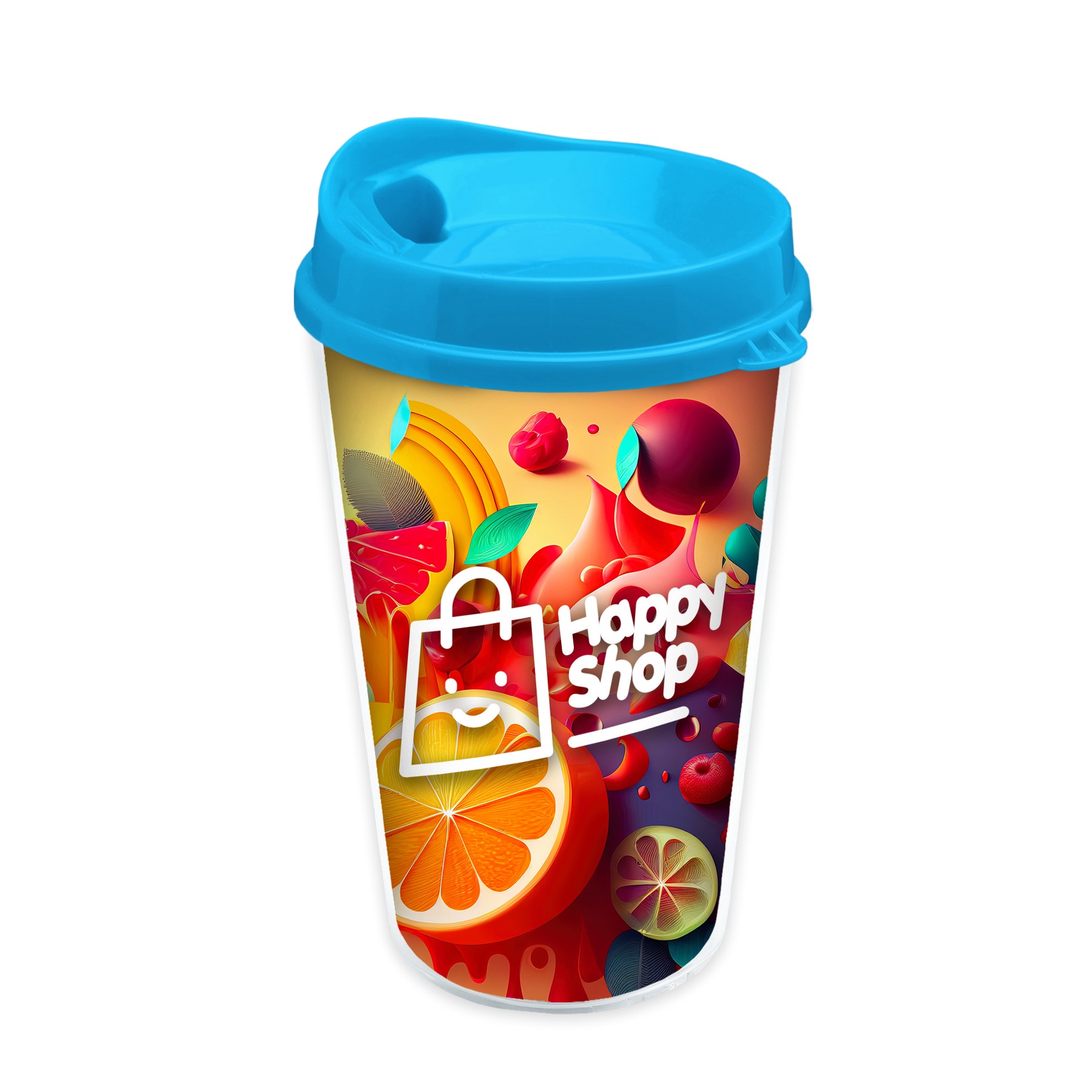 Picture of Garyline® Transparent Tumbler with Sip Lid and Full-Color Paper Insert - 16 oz.