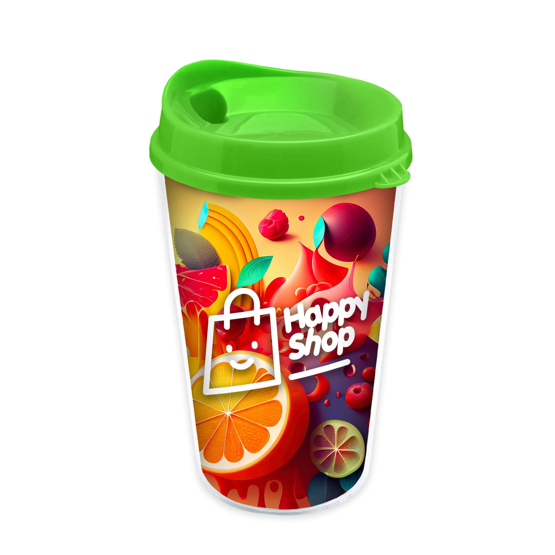 Picture of Garyline® Transparent Tumbler with Sip Lid and Full-Color Paper Insert - 16 oz.