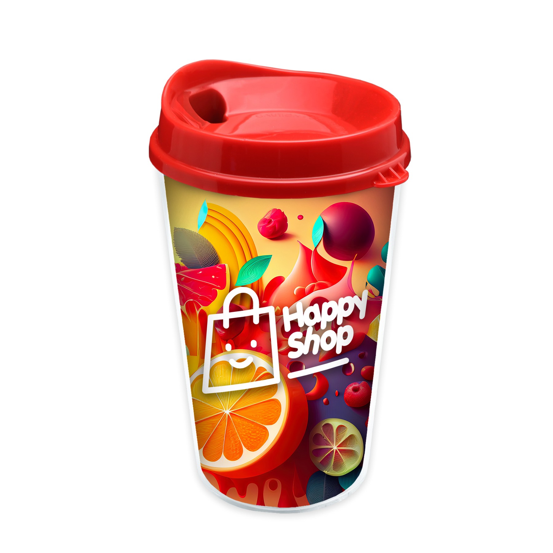 Picture of Garyline® Transparent Tumbler with Sip Lid and Full-Color Paper Insert - 16 oz.