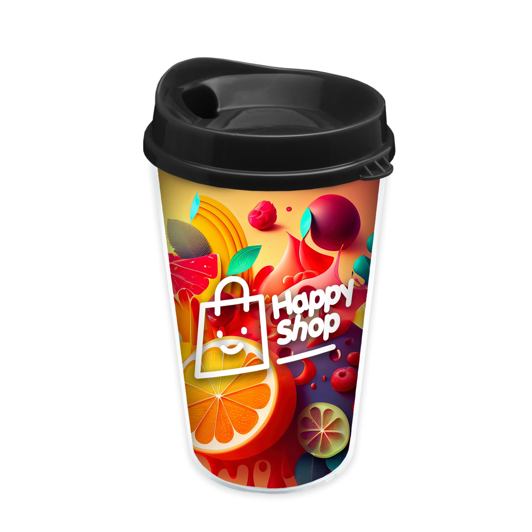 Picture of Garyline® Transparent Tumbler with Sip Lid and Full-Color Paper Insert - 16 oz.