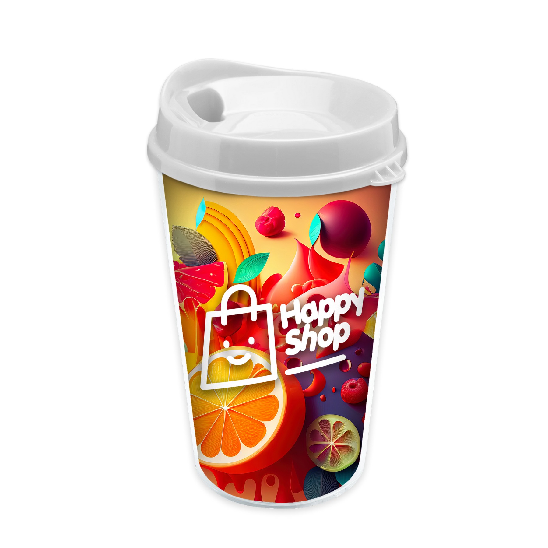 Picture of Garyline® Transparent Tumbler with Sip Lid and Full-Color Paper Insert - 16 oz.