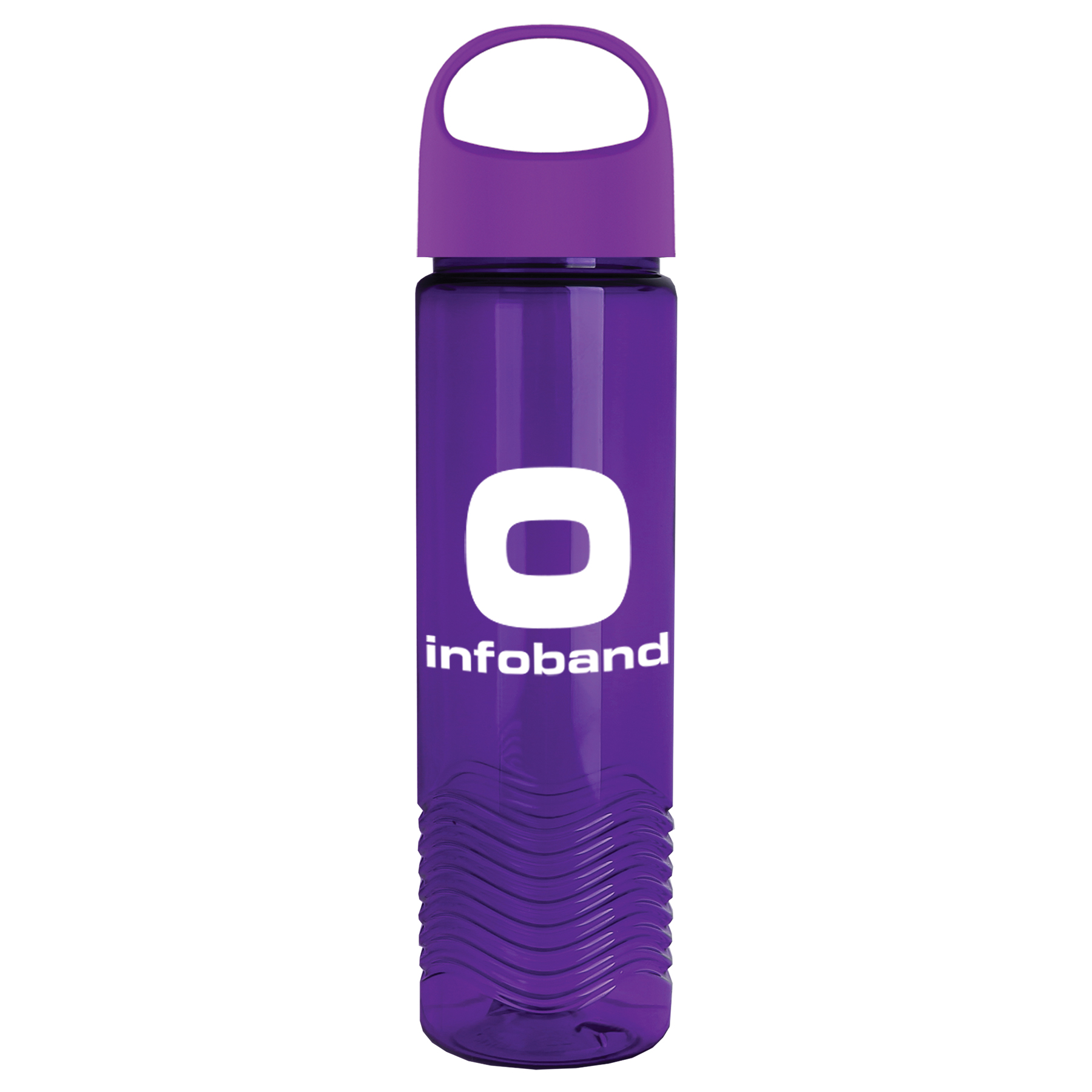 Picture of 24 Oz. Transparent Wave Bottle w/Oval Crest Lid