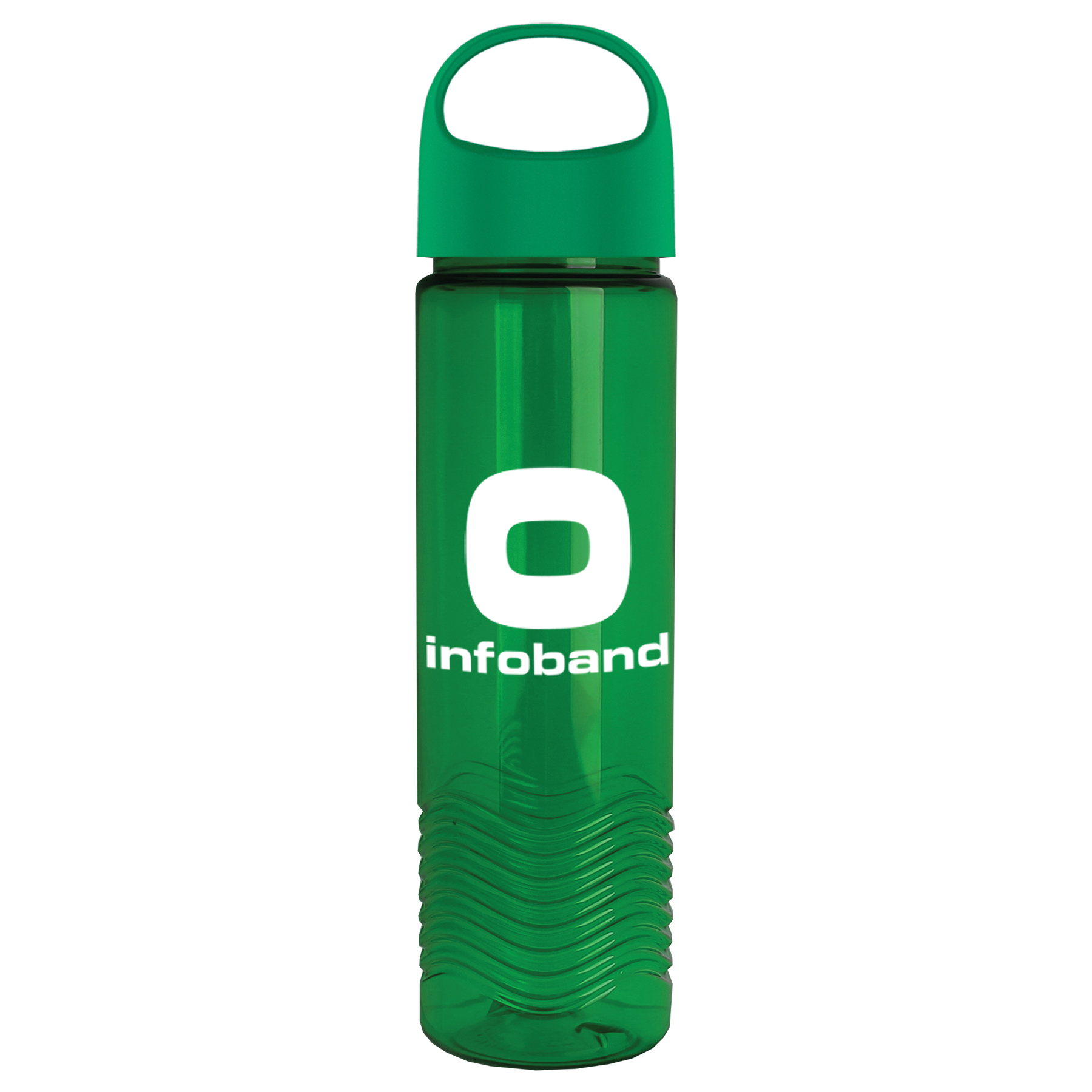 Picture of 24 Oz. Transparent Wave Bottle w/Oval Crest Lid