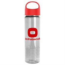 Picture of 24 Oz. Transparent Wave Bottle w/Oval Crest Lid