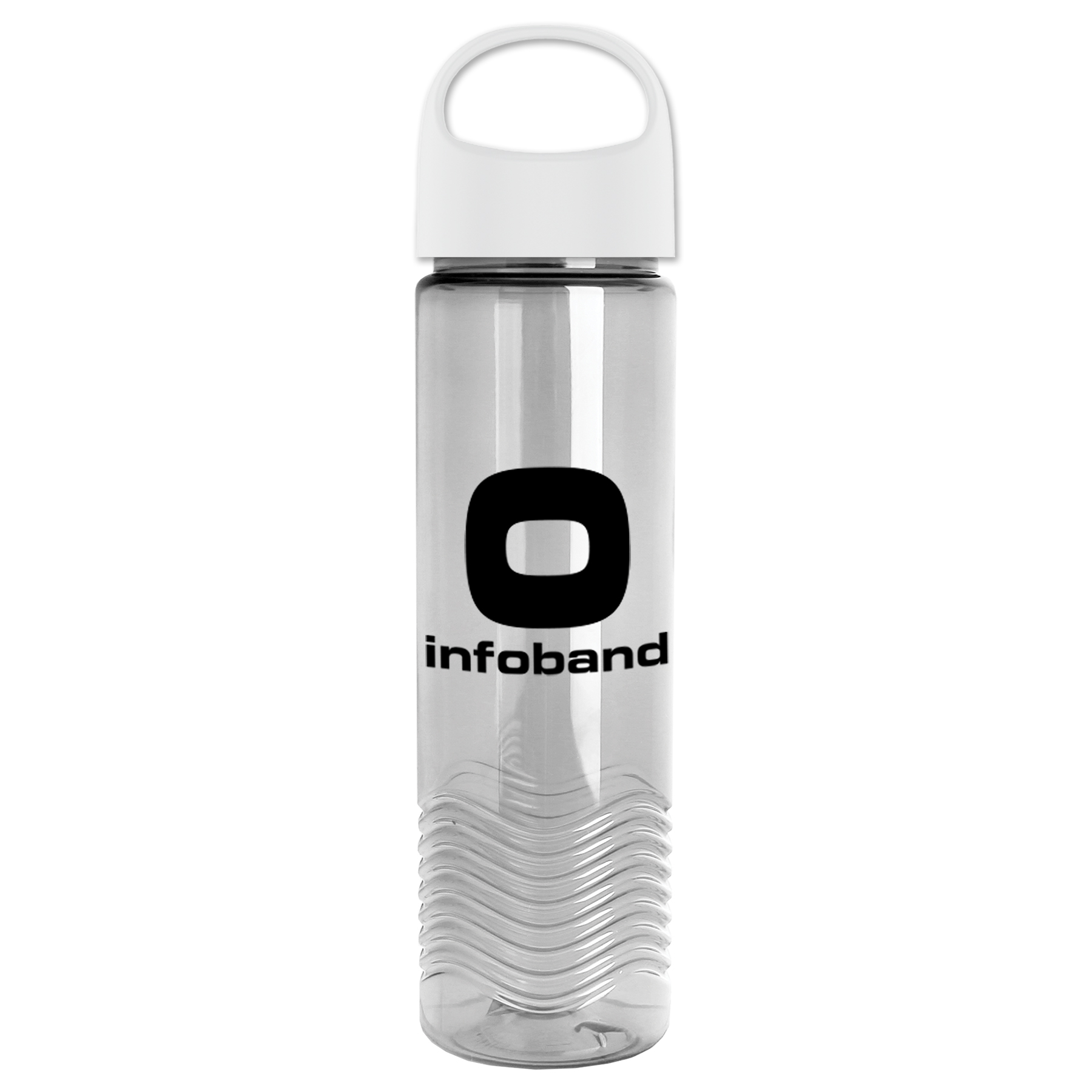 Picture of 24 Oz. Transparent Wave Bottle w/Oval Crest Lid