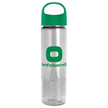 Picture of 24 Oz. Transparent Wave Bottle w/Oval Crest Lid