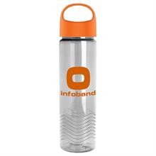 Picture of 24 Oz. Transparent Wave Bottle w/Oval Crest Lid
