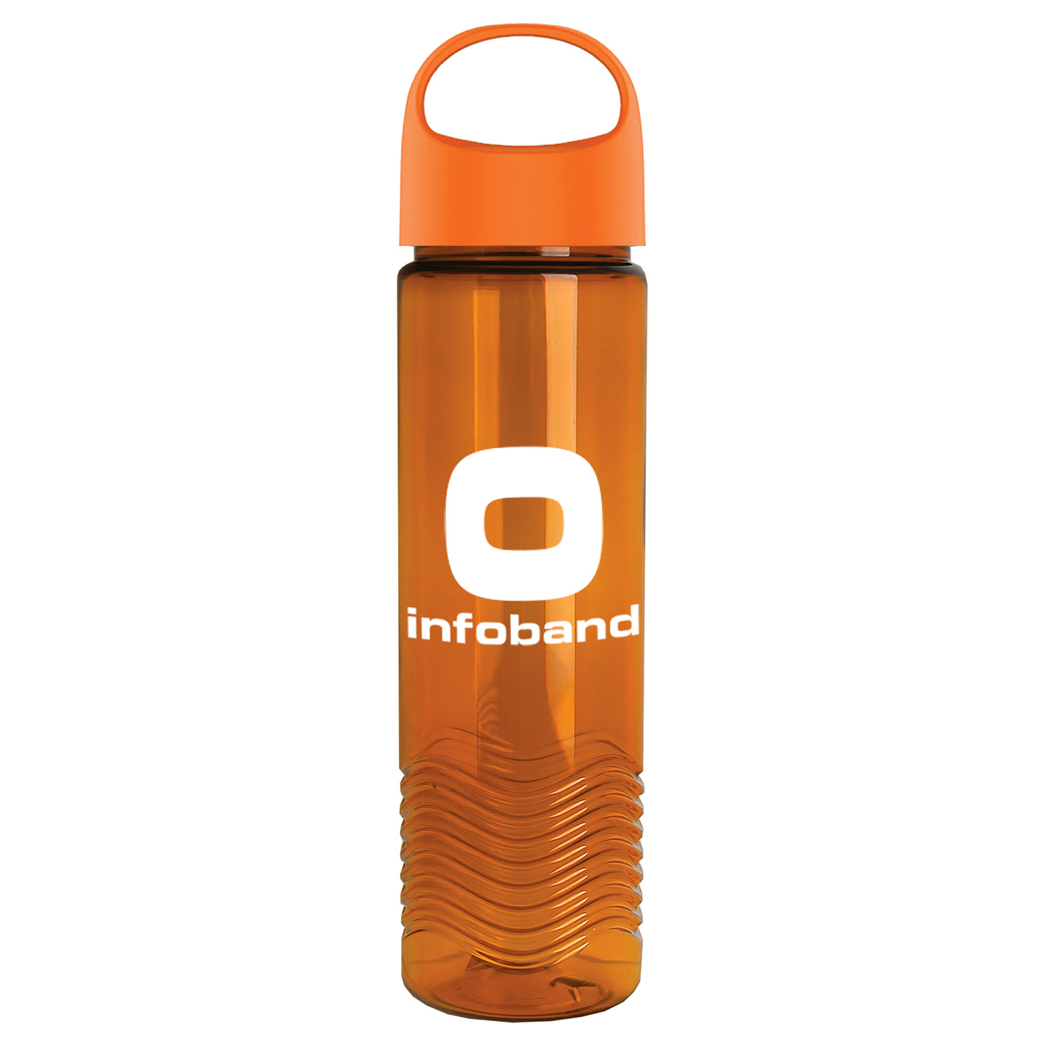 Picture of 24 Oz. Transparent Wave Bottle w/Oval Crest Lid